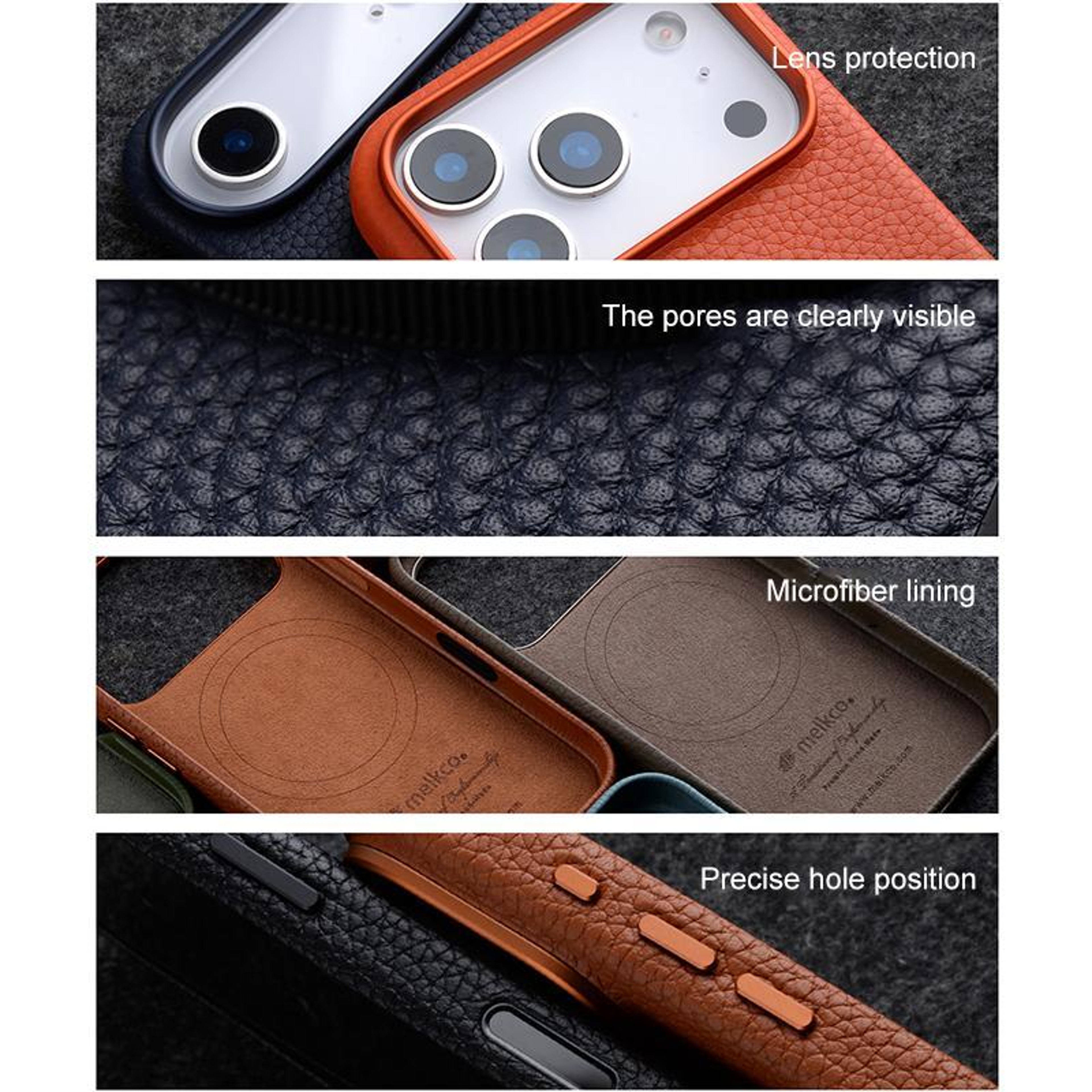 Magnetic Full Coverage Genuine Leather Phone Case For IPhone 18 Pro With AI Button 4