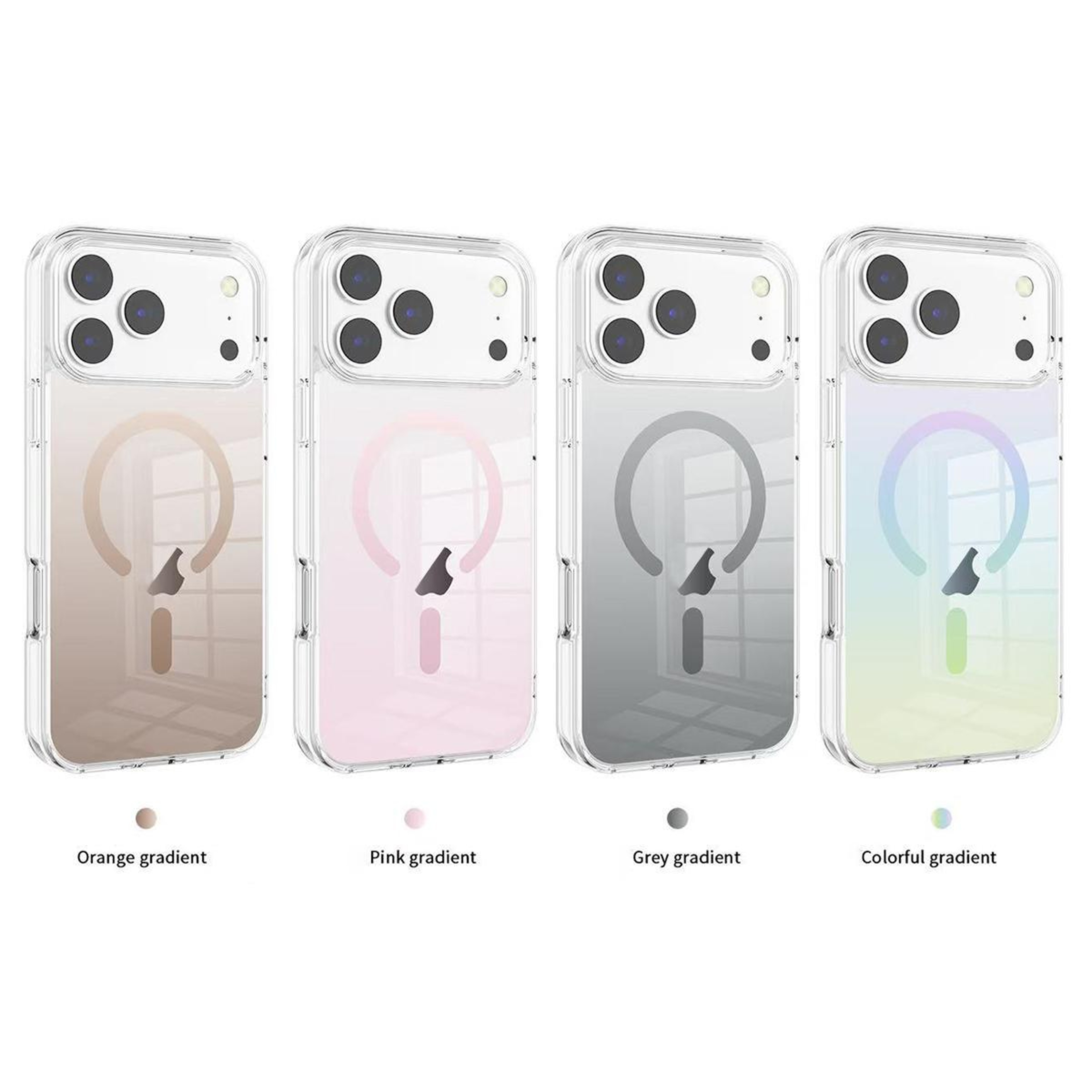 IPhone 18 Pro Max Gradient Transparent PC MagSafe Phone Case 6