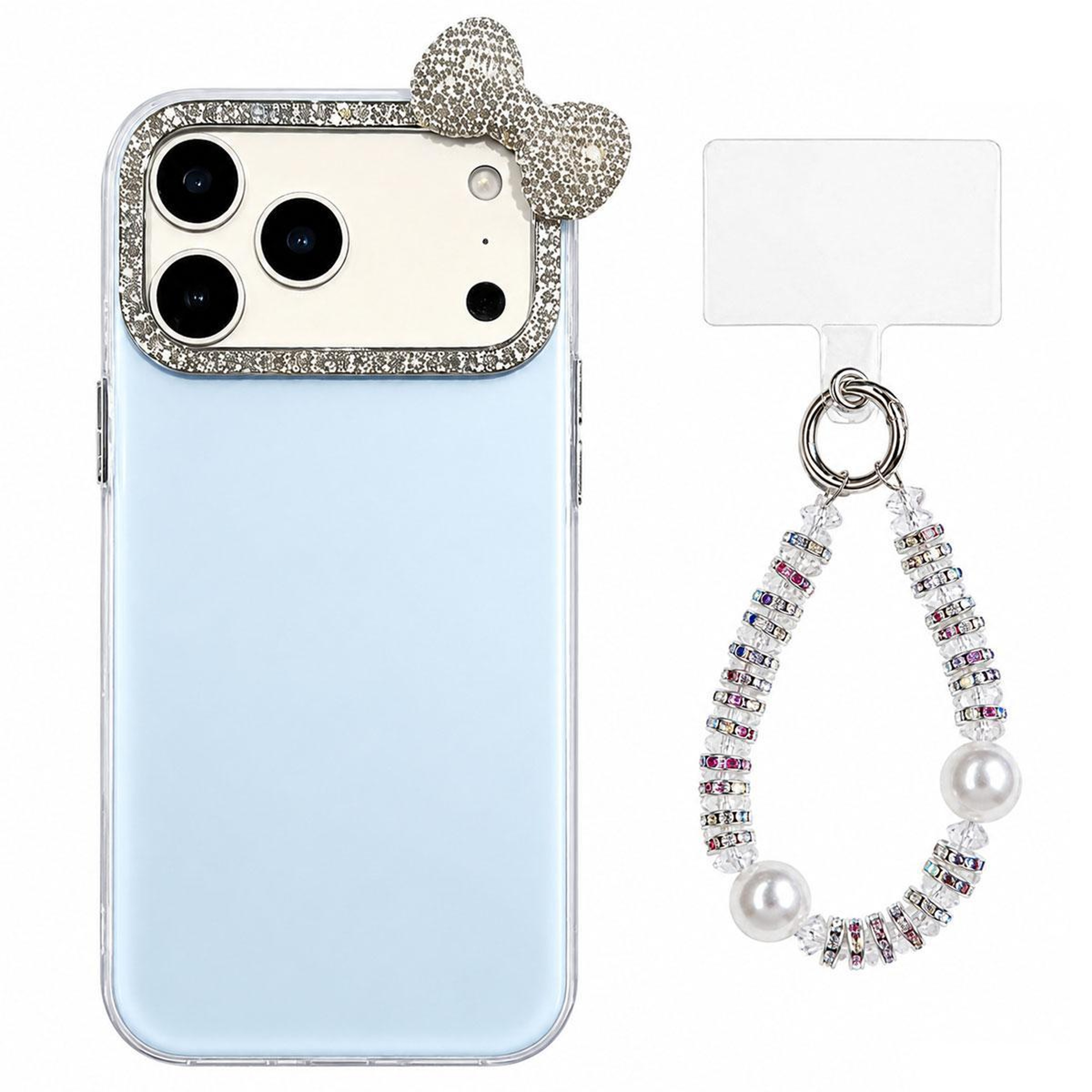 IPhone 18 Pro Max Dopamine Color IMD Phone Case With Beaded Wrist Strap 0