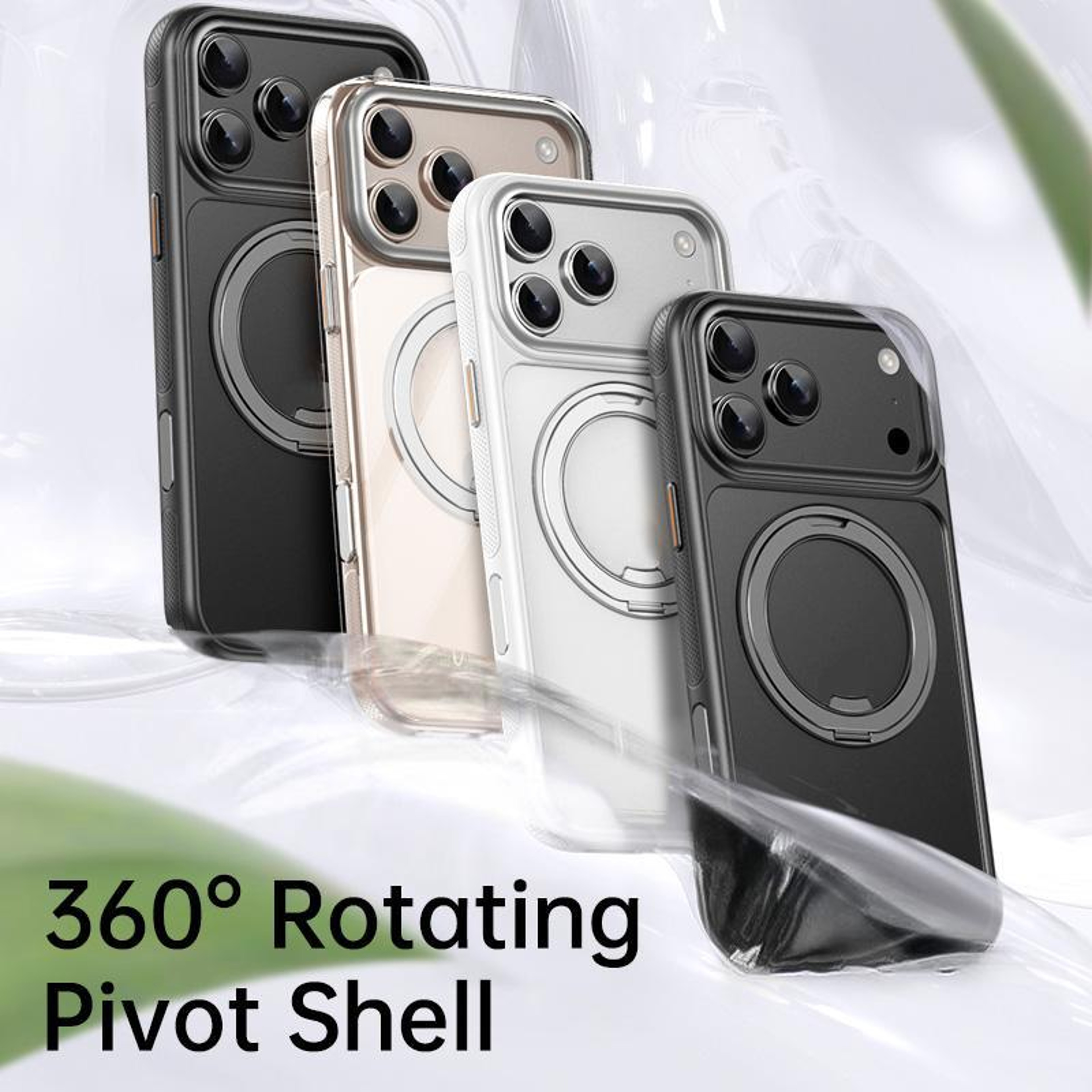 MagSafe Phone Case With 360 Degree Rotating Ring Holder For IPhone 18 Pro Max 2