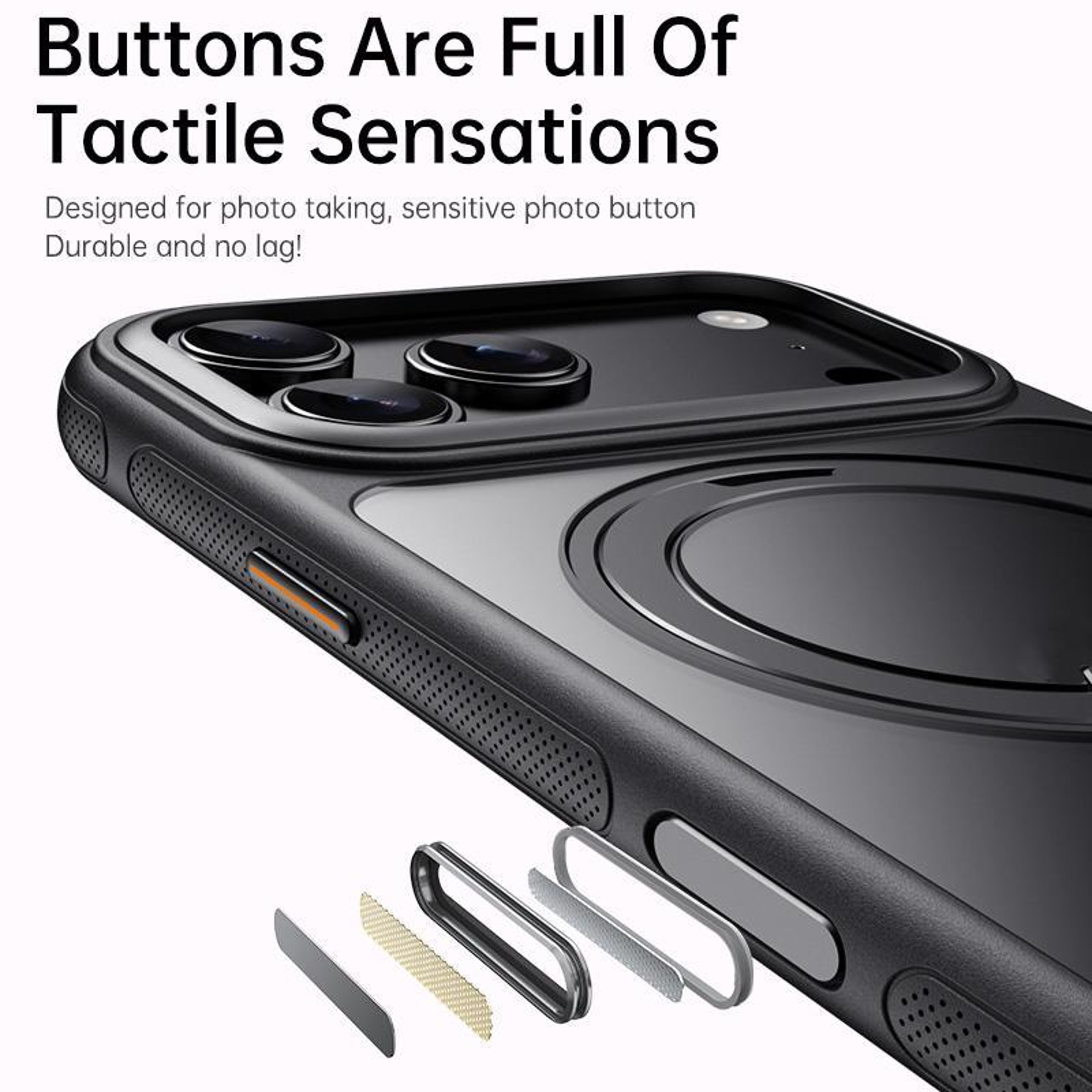 MagSafe Phone Case With 360 Degree Rotating Ring Holder For IPhone 18 Pro Max 3