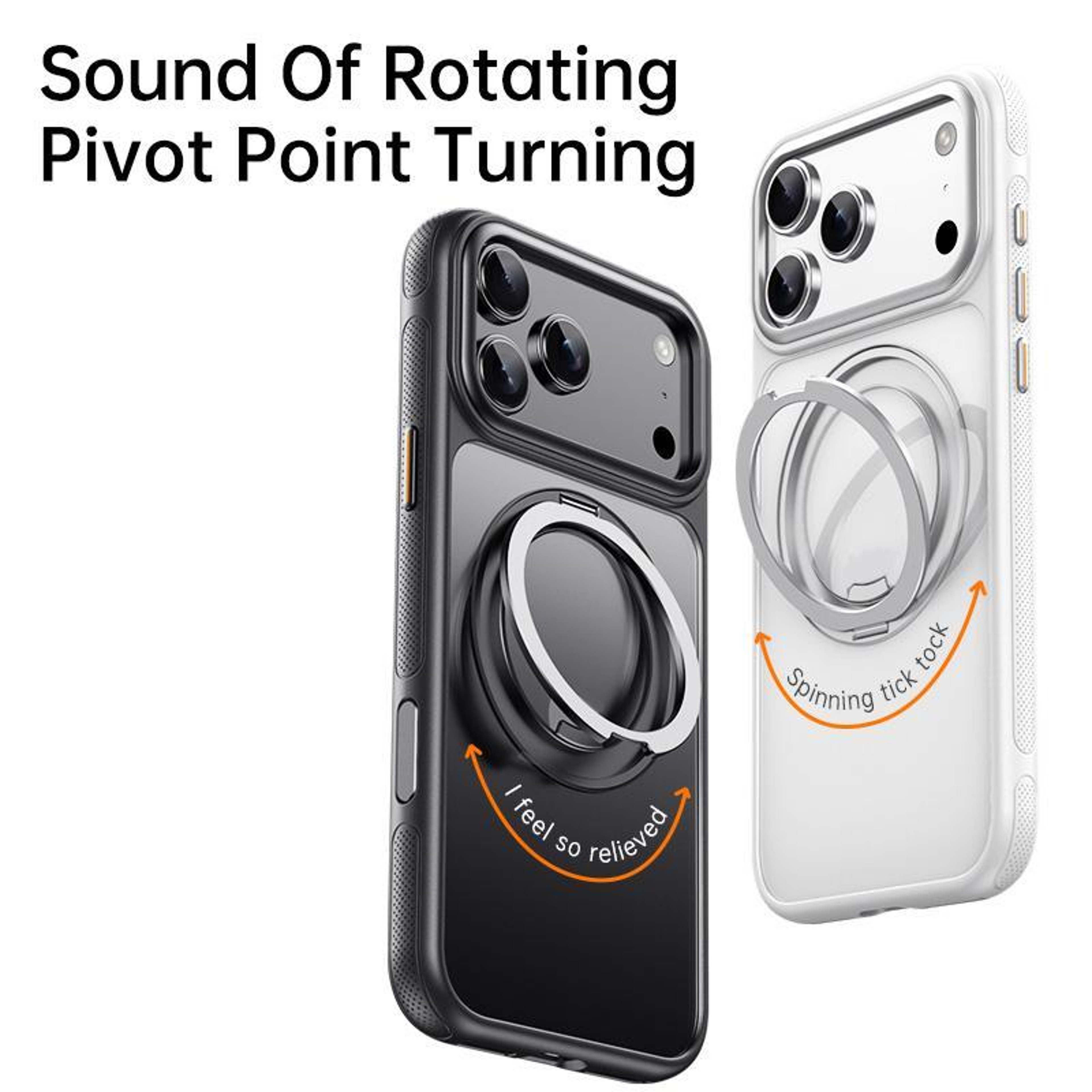 MagSafe Phone Case With 360 Degree Rotating Ring Holder For IPhone 18 Pro Max 4