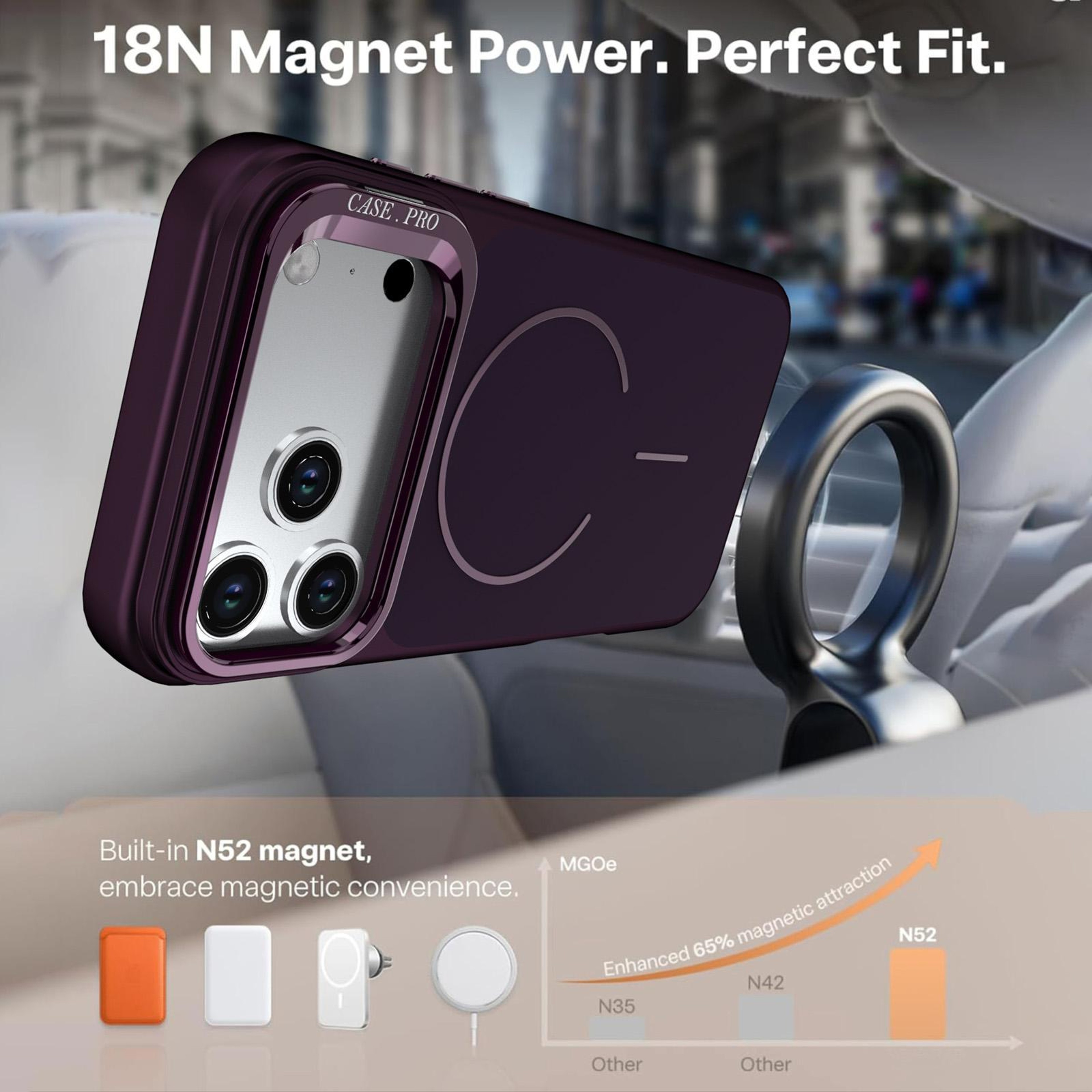 Bright Color Contrast Phone Case With Magsafe And Camera Bracket For IPhone 18 Pro Max 2