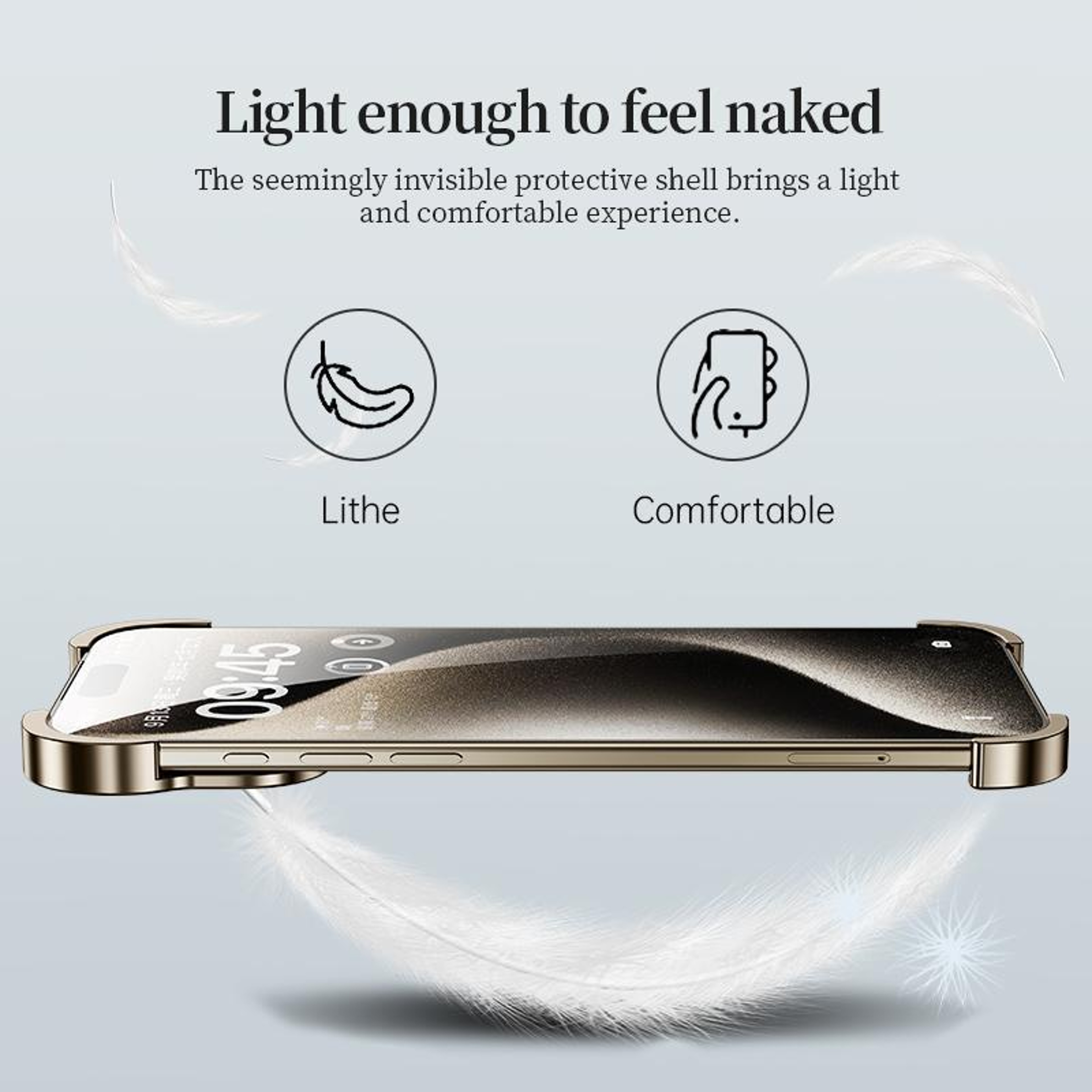 Frameless Metal Corner Pad Phone Case With Lens Film For IPhone 18 Pro Max 4