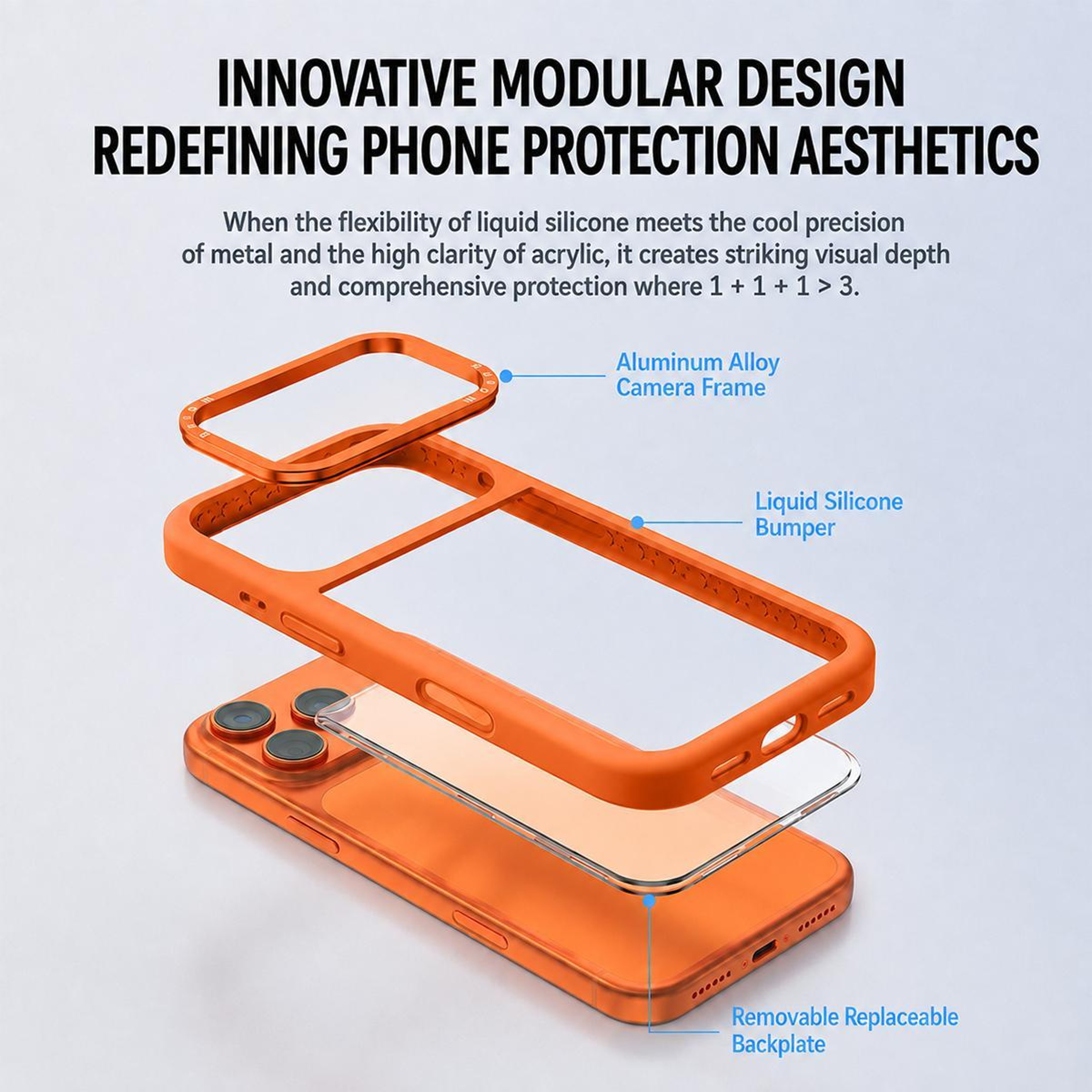 Phone Case Compatible With IPhone 18 Pro Max Hybrid Clear Acrylic Back With Soft Silicone Frame 6