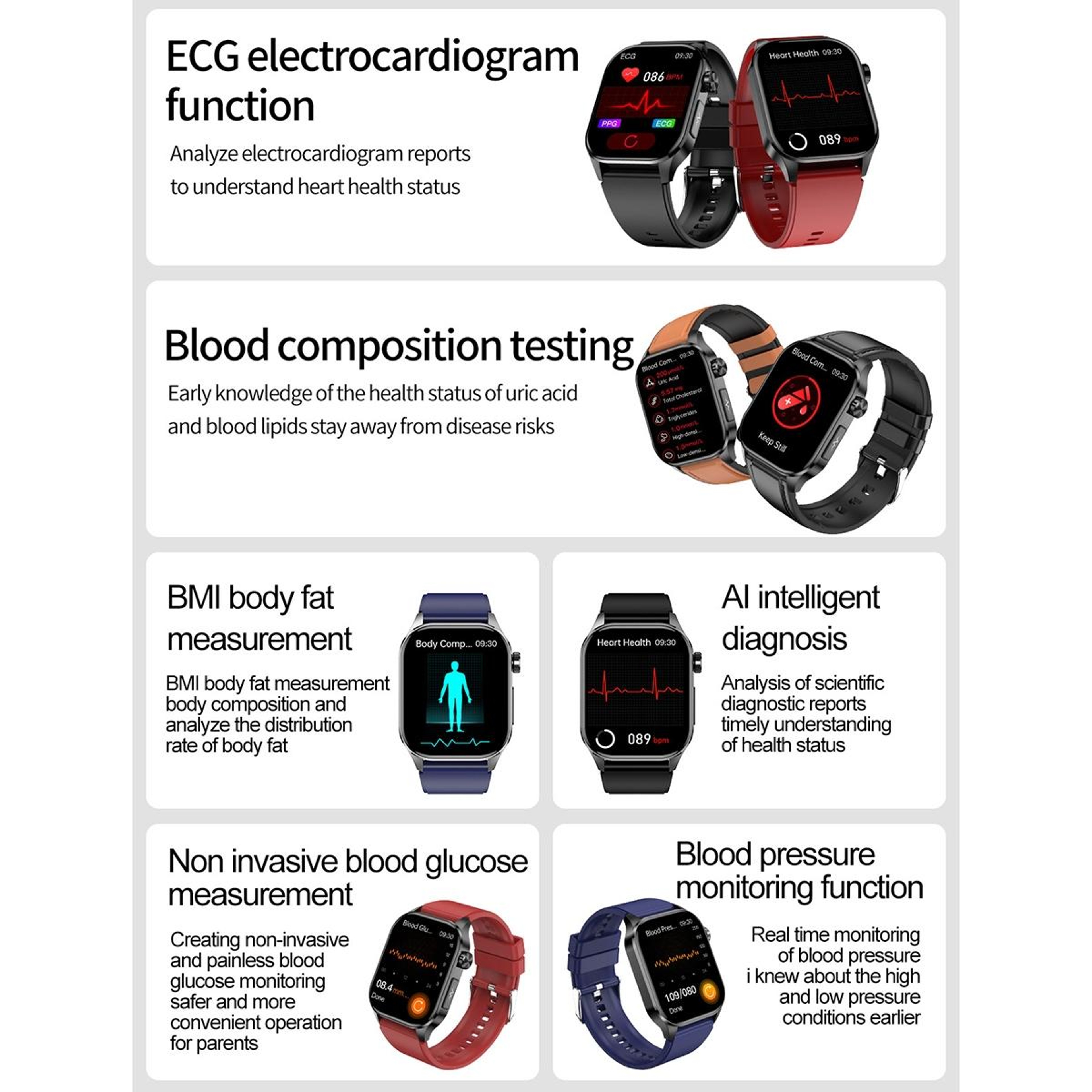 ET580 AMOLED Screen Sports Smart Watch with ECG Function and Bluetooth Call – view 4