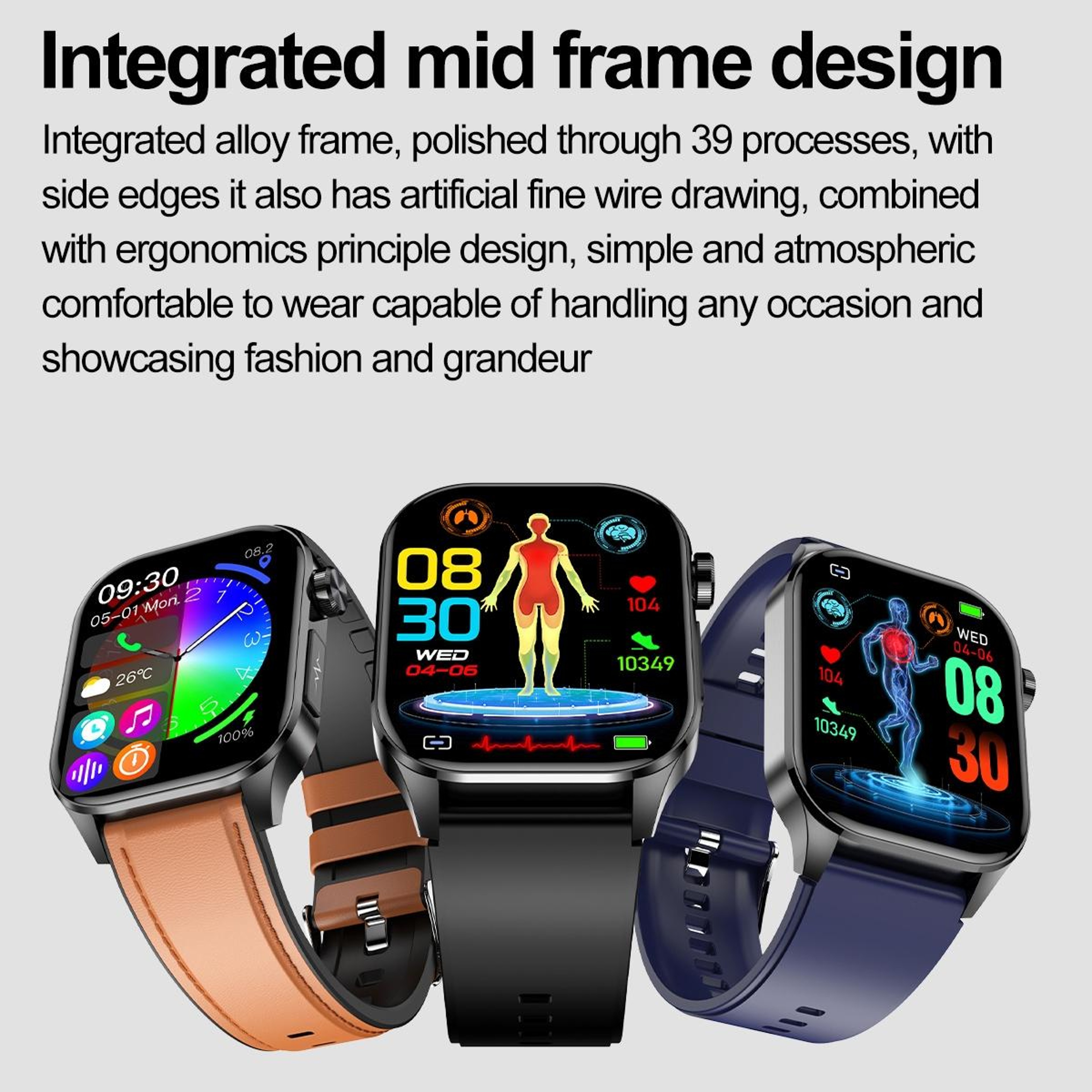ET580 AMOLED Screen Sports Smart Watch with ECG Function and Bluetooth Call – view 12