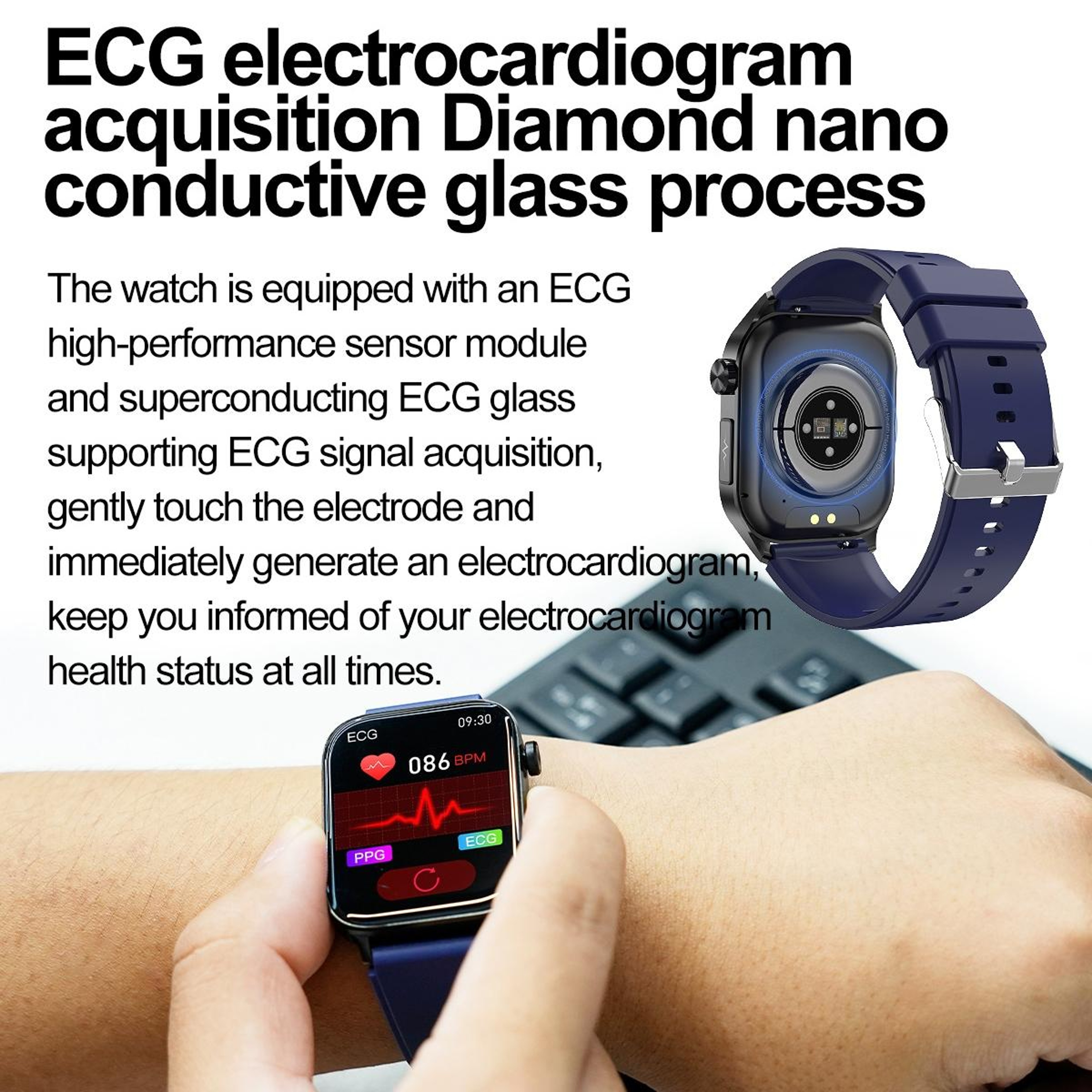 ET580 AMOLED Screen Sports Smart Watch with ECG Function and Bluetooth Call – view 14