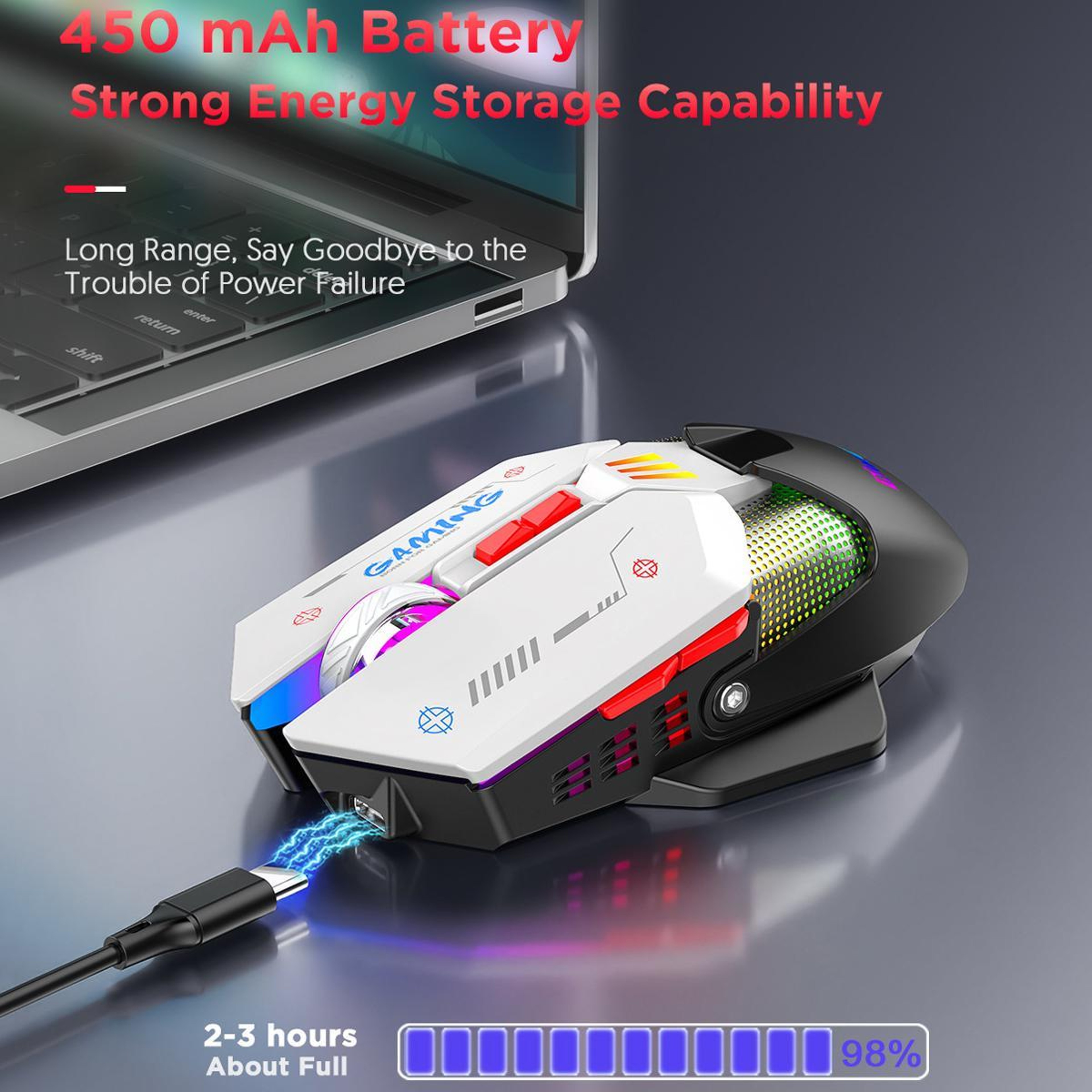 Dual Mode Gaming Mouse 10000 DPI Fast Charging RGB Light Programmable Macro – view 6