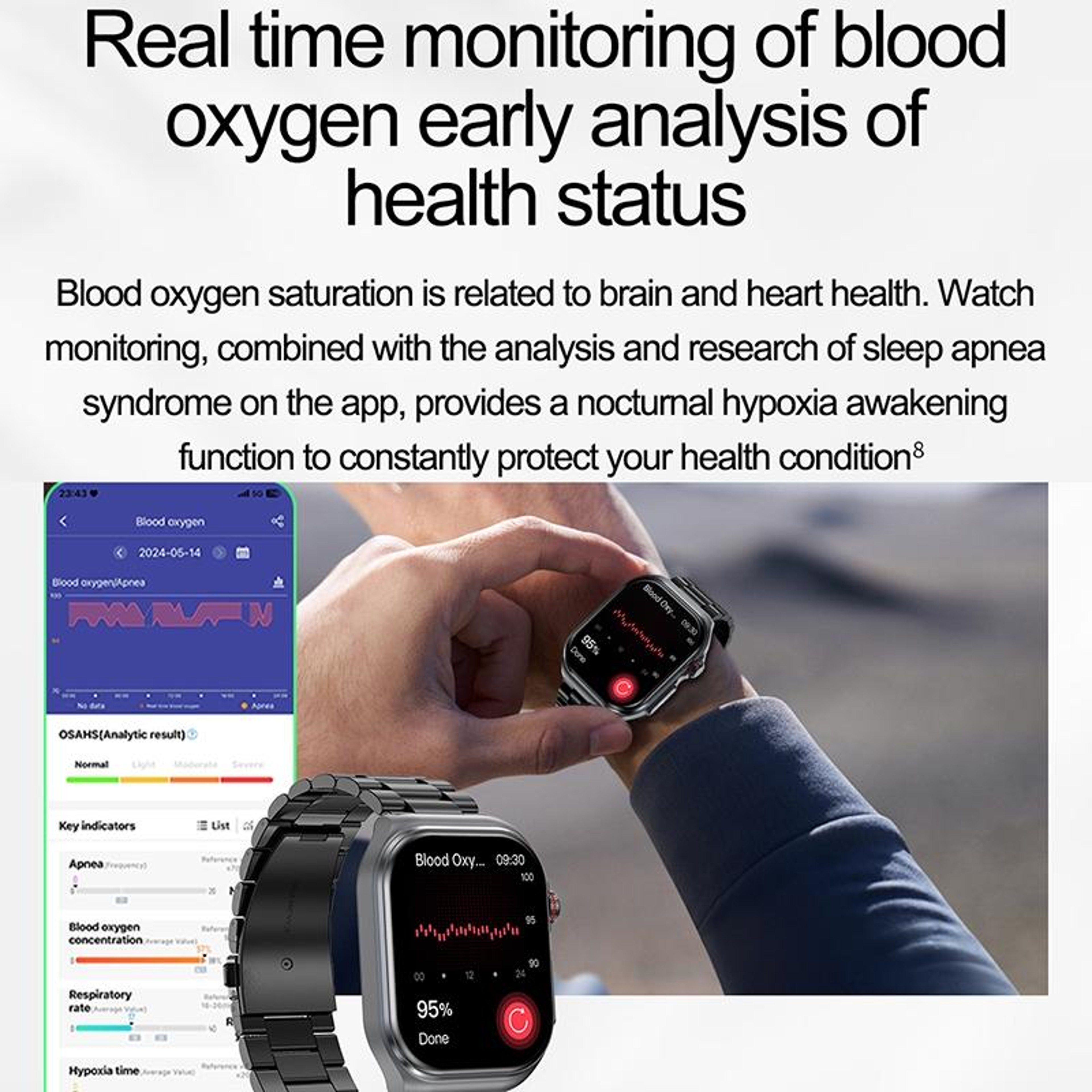 2.04 Inch AMOLED IP68 Waterproof Smartwatch with ECG and Health Monitoring Nylon Strap – view 20