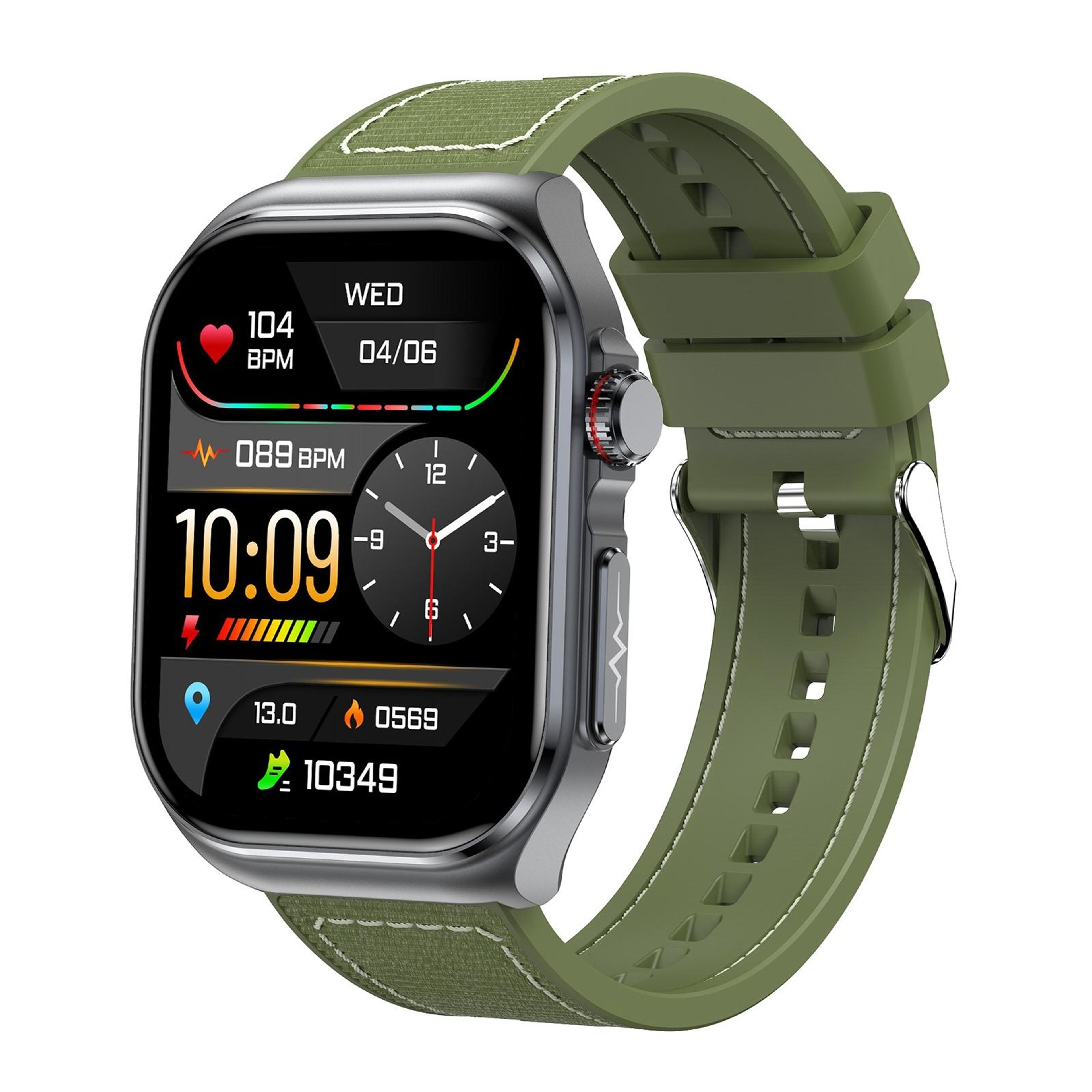 2.04 Inch AMOLED IP68 Waterproof Smartwatch with ECG and Health Monitoring Nylon Strap – view 23