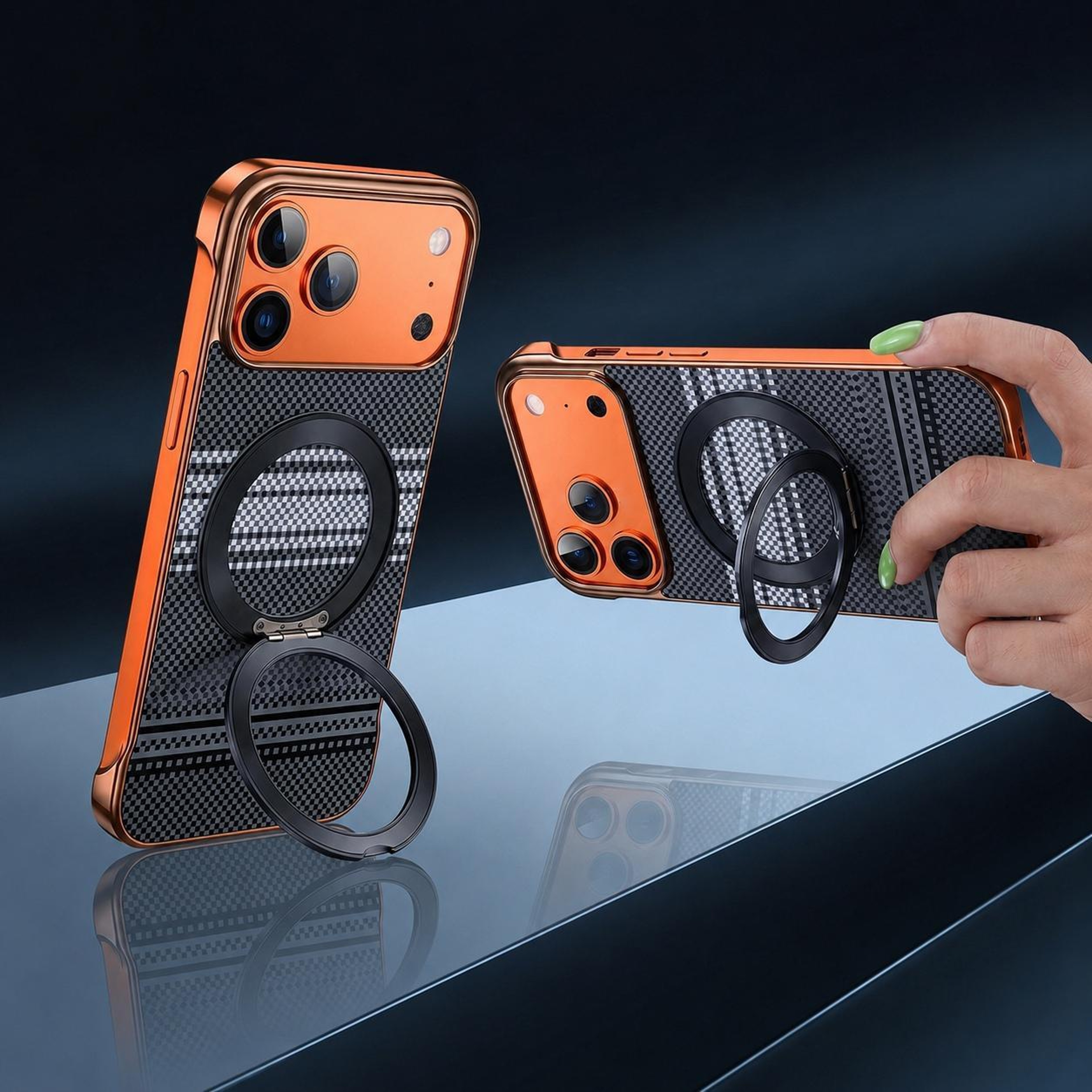 Magnetic Phone Case For IPhone 18 Pro Max With 360 Rotating Kickstand 5