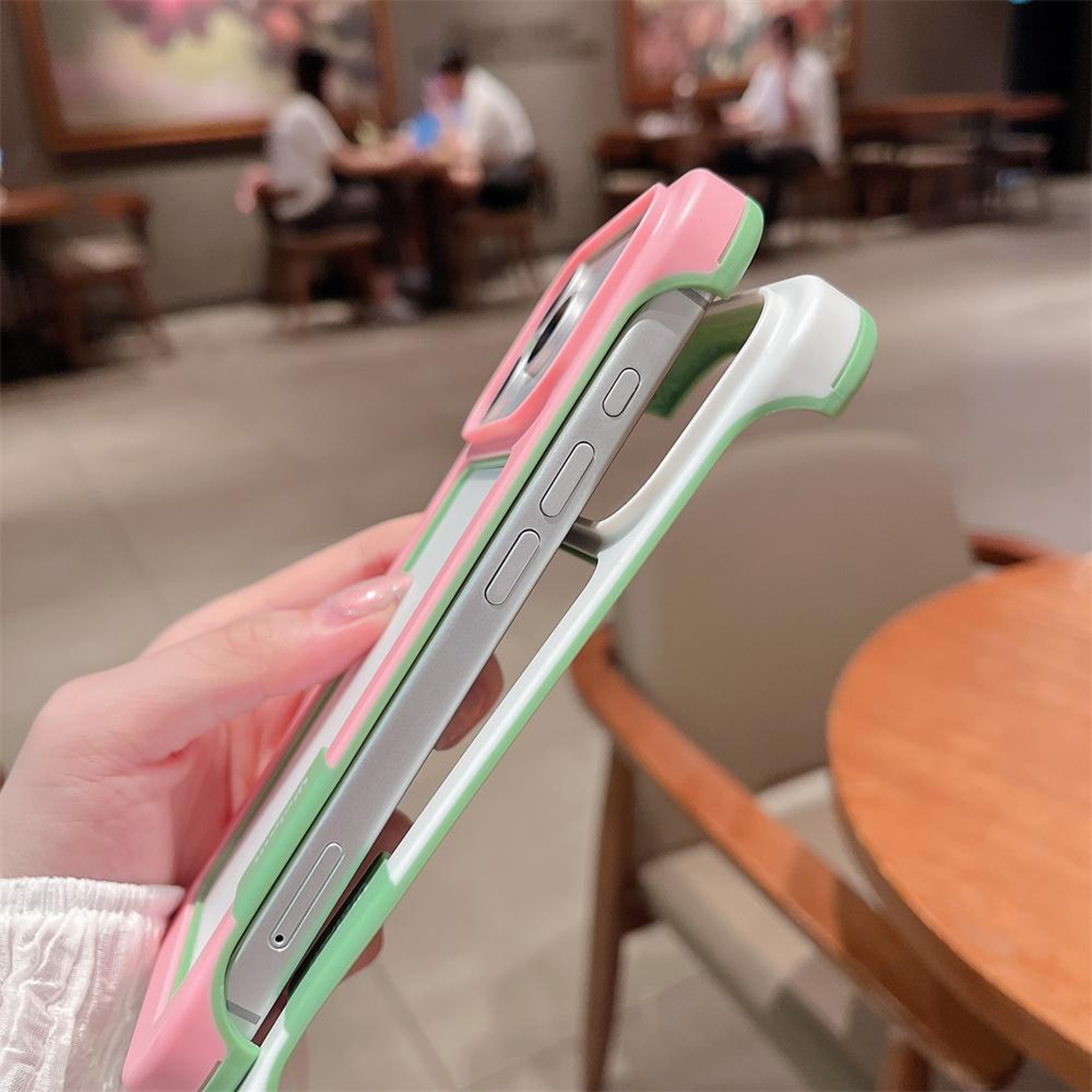 IPhone 18 Pro DualColor Hollow Cooling Silicone Phone Case 3