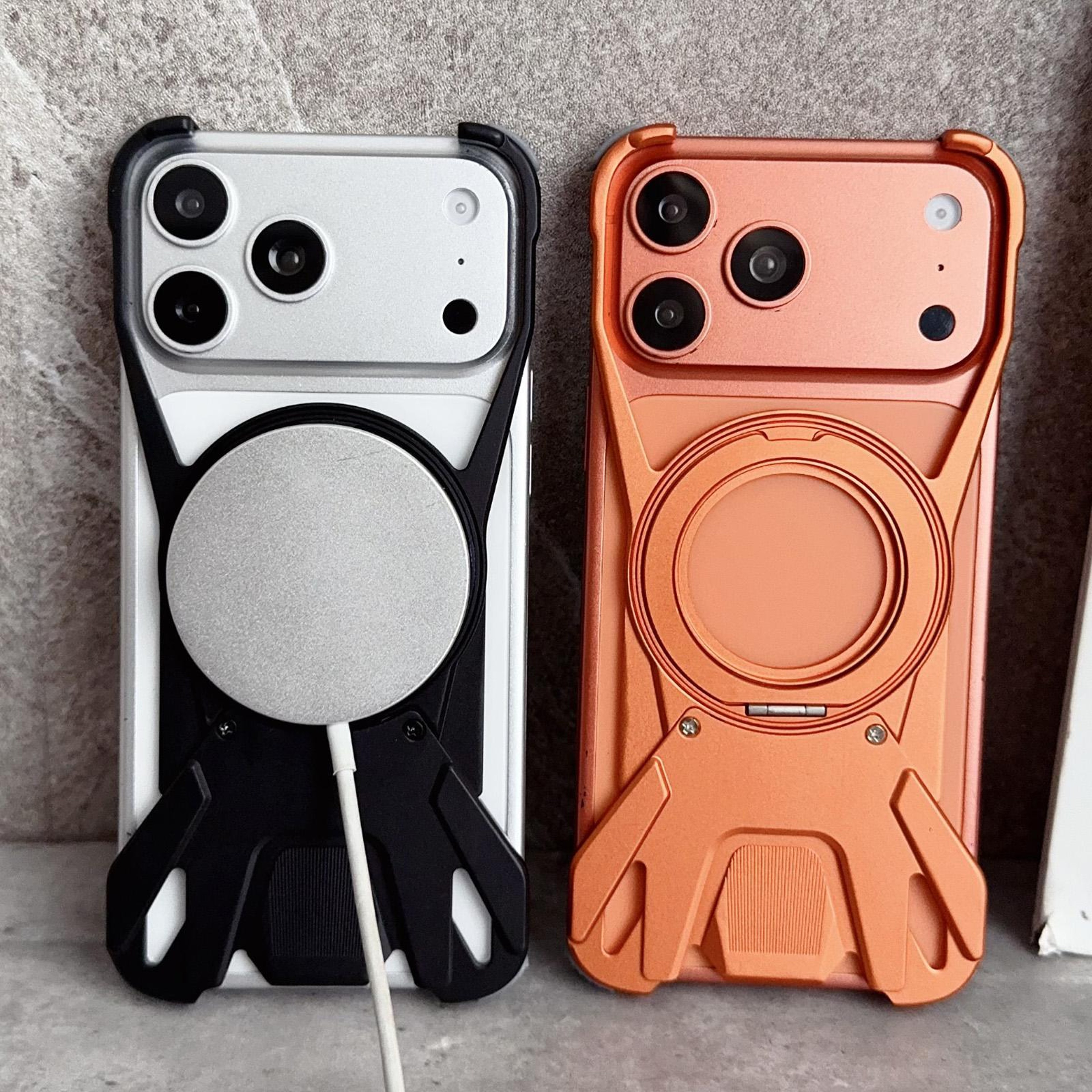 Magnetic Frameless Phone Case For IPhone 18 Pro Max With 360 Rotating Stand 4