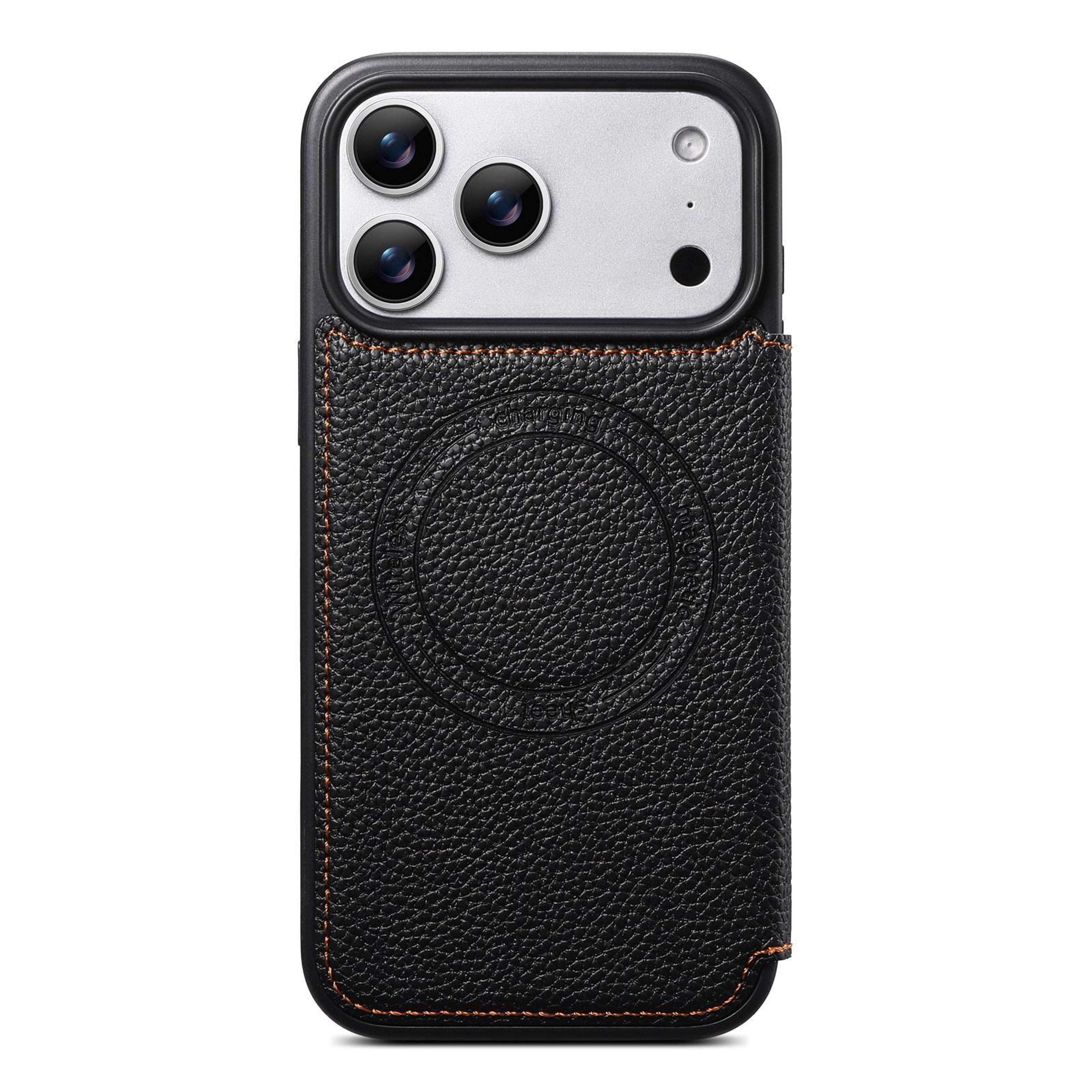 IPhone 18 Pro UltraThin Vegan Leather Magnetic Case With Card Holder 3
