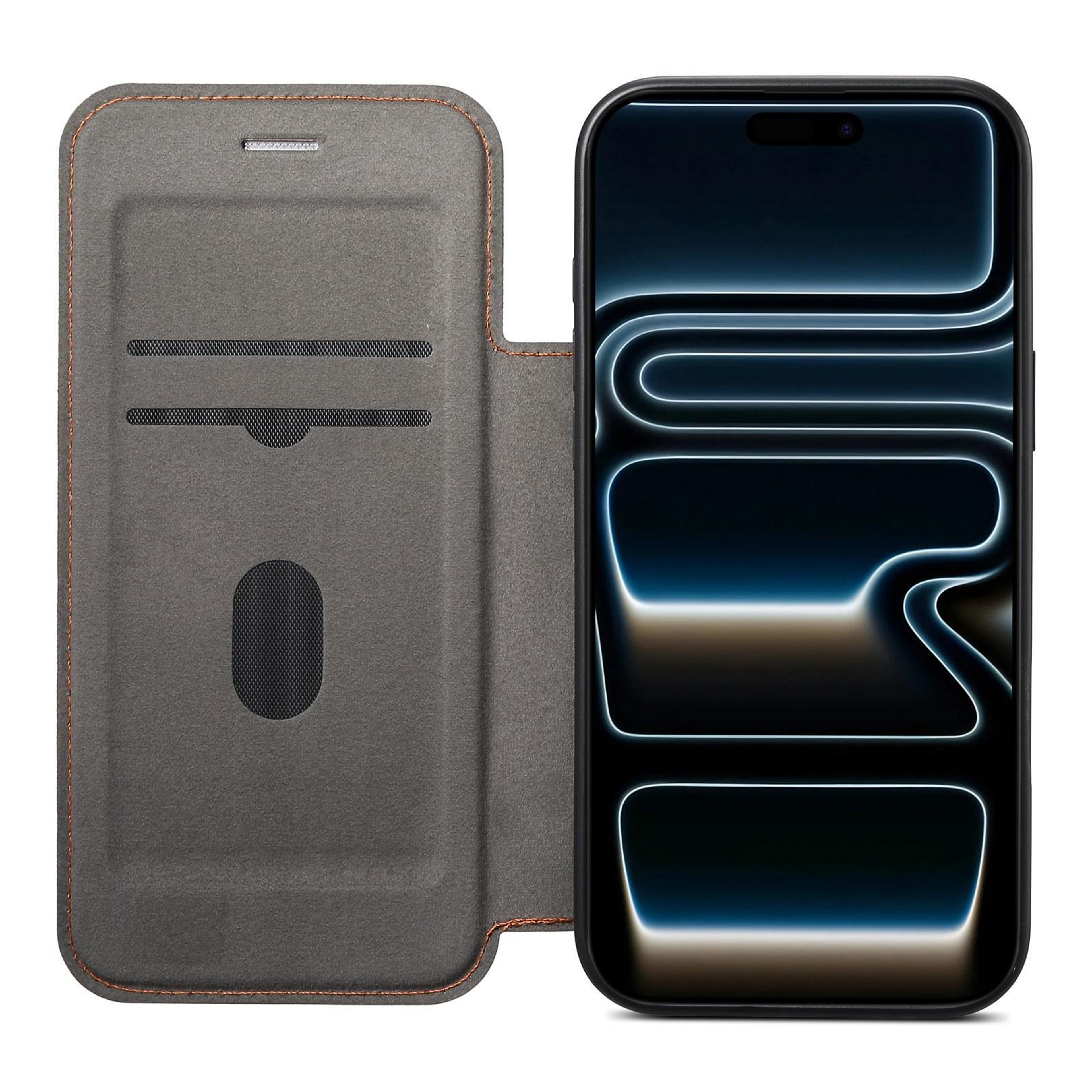 IPhone 18 Pro UltraThin Vegan Leather Magnetic Case With Card Holder 4