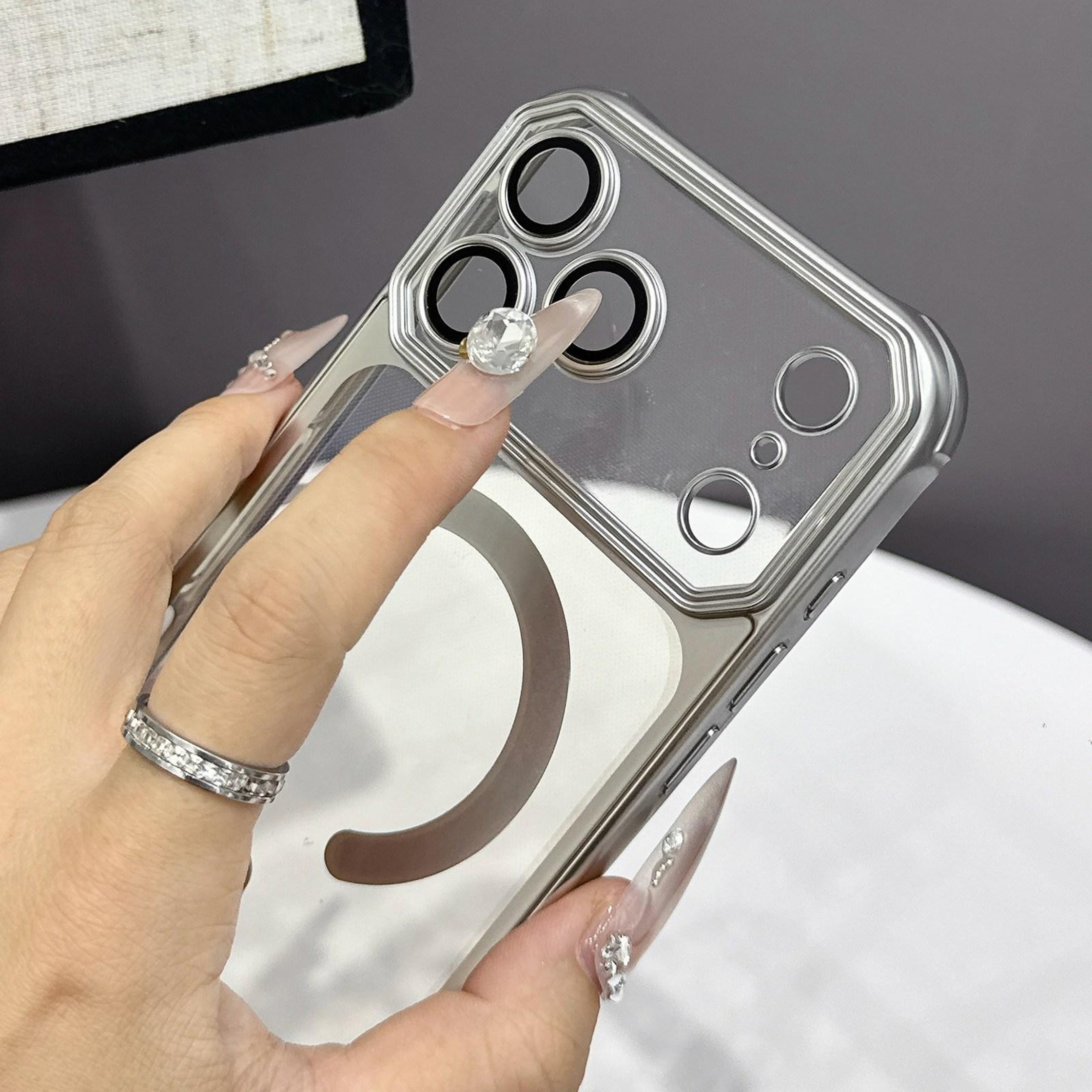 IPhone 18 Pro Max MagSafe TPU Case With Hand Strap And Matte Electroplated Finish 5