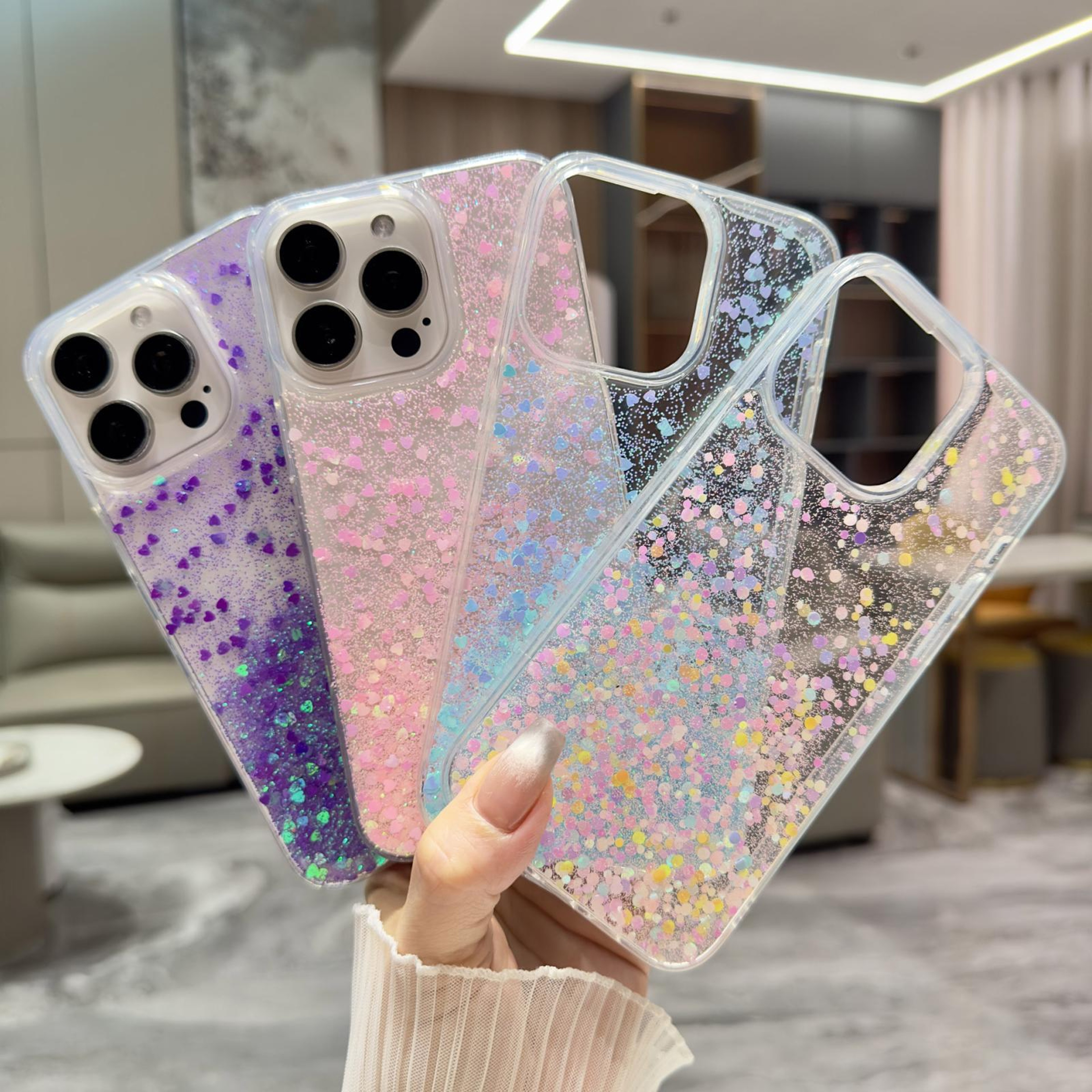 IPhone 18 Pro Max Glitter Gradient Sequin TPU Phone Case 2