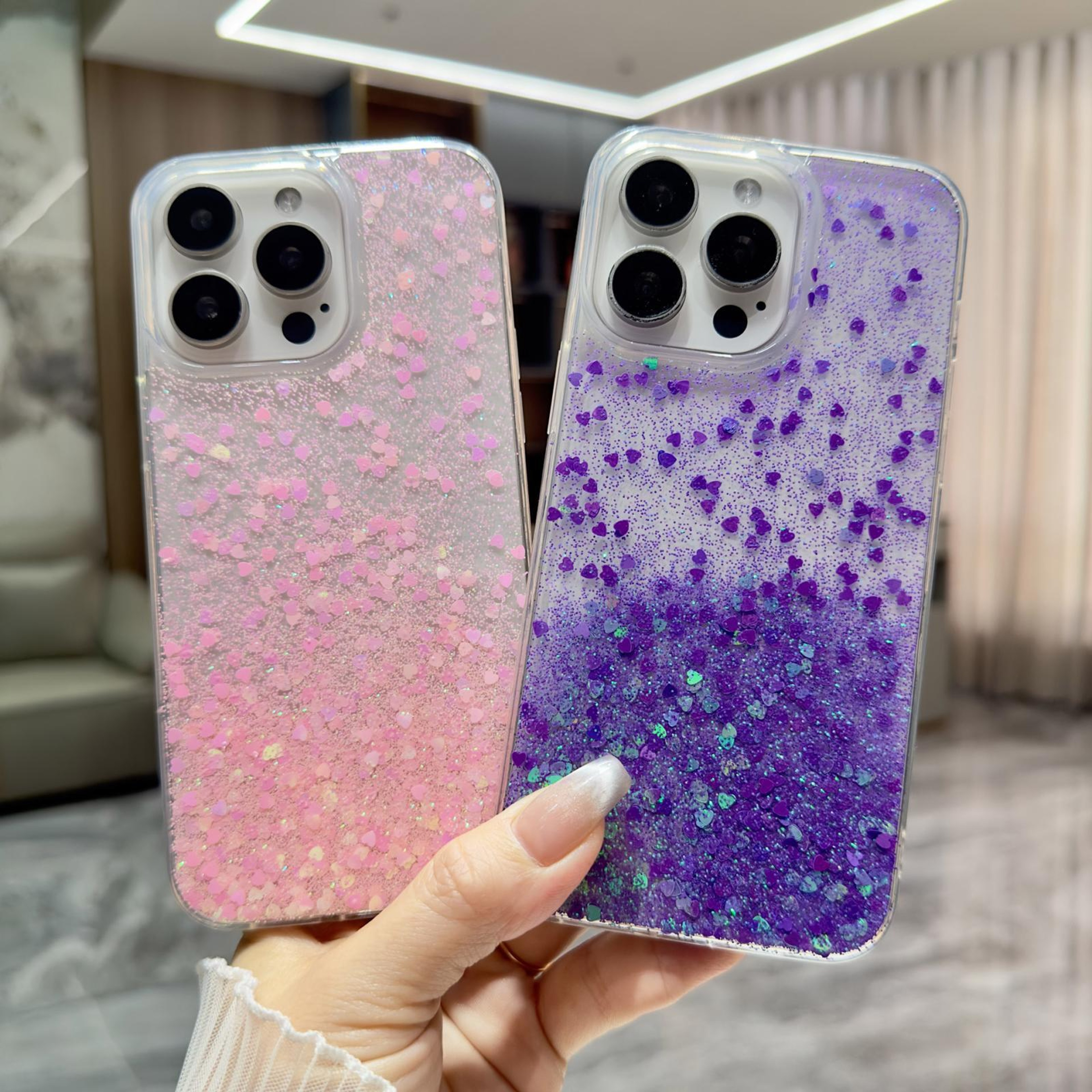 IPhone 18 Pro Max Glitter Gradient Sequin TPU Phone Case 4