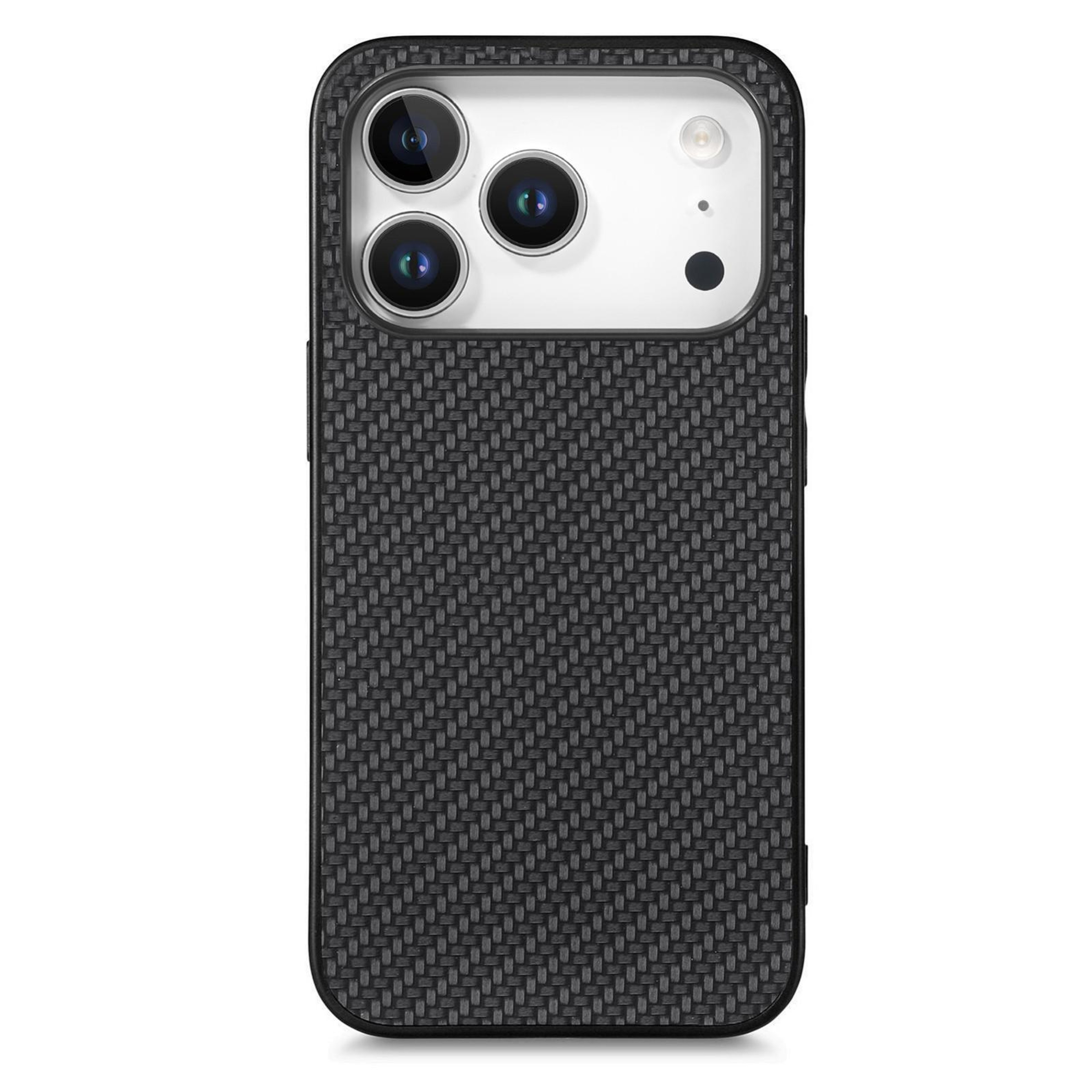 IPhone 18 Pro Max Carbon Fiber Texture PU Leather Phone Case 1