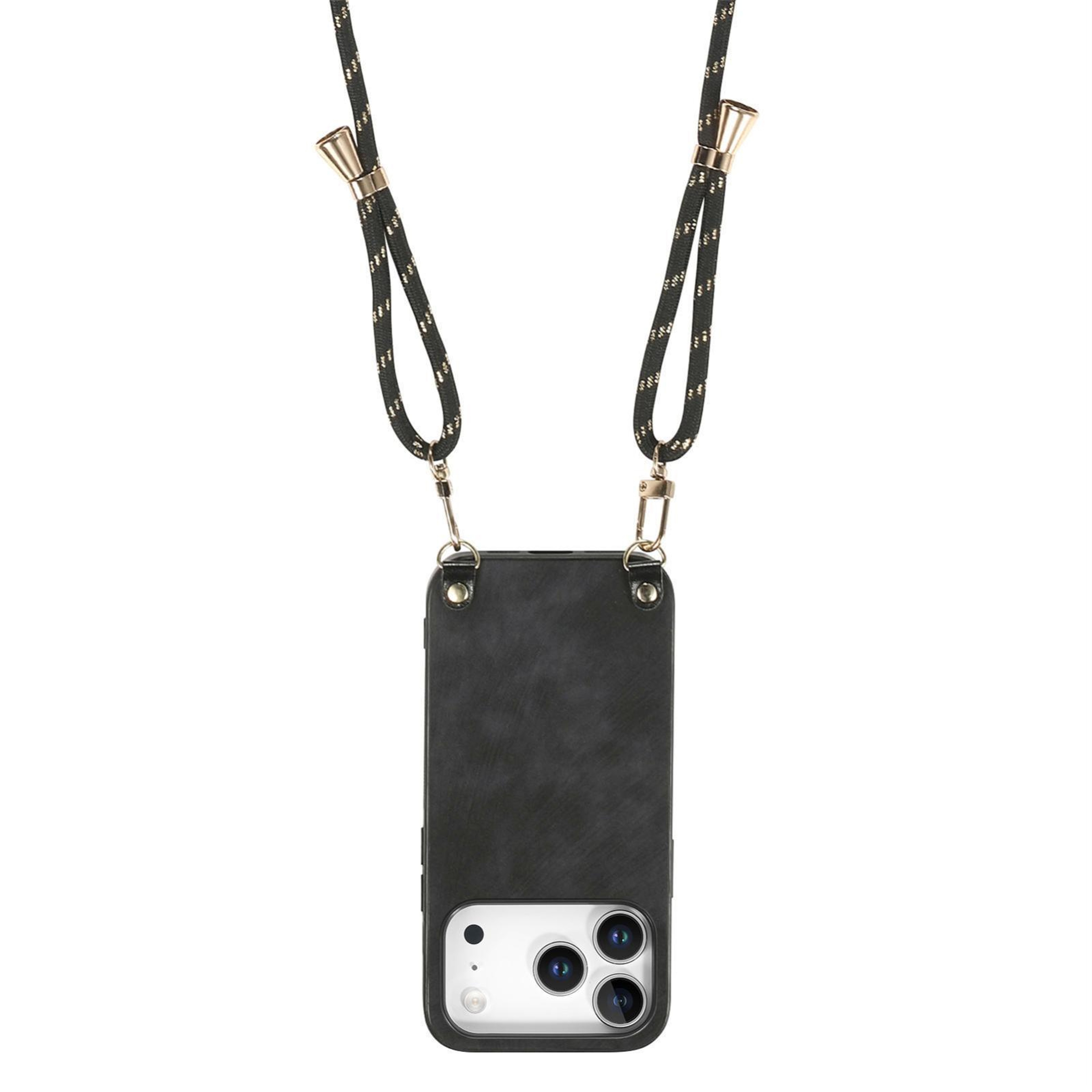 IPhone 18 Pro Max Vintage Leather Phone Case With Crossbody Strap 2