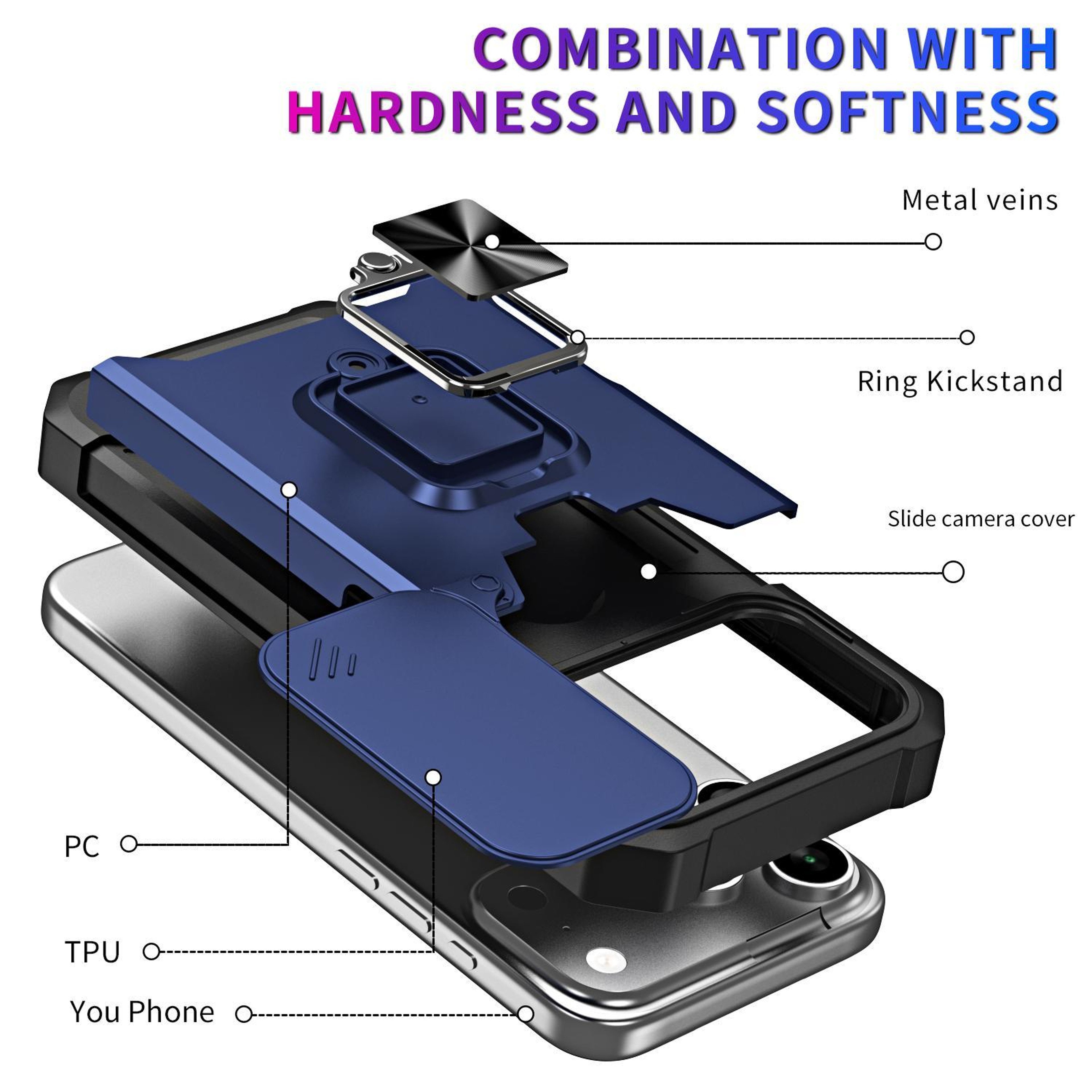 IPhone 18 Pro Camera Shield Case With Sliding Cover And Card Slot 2