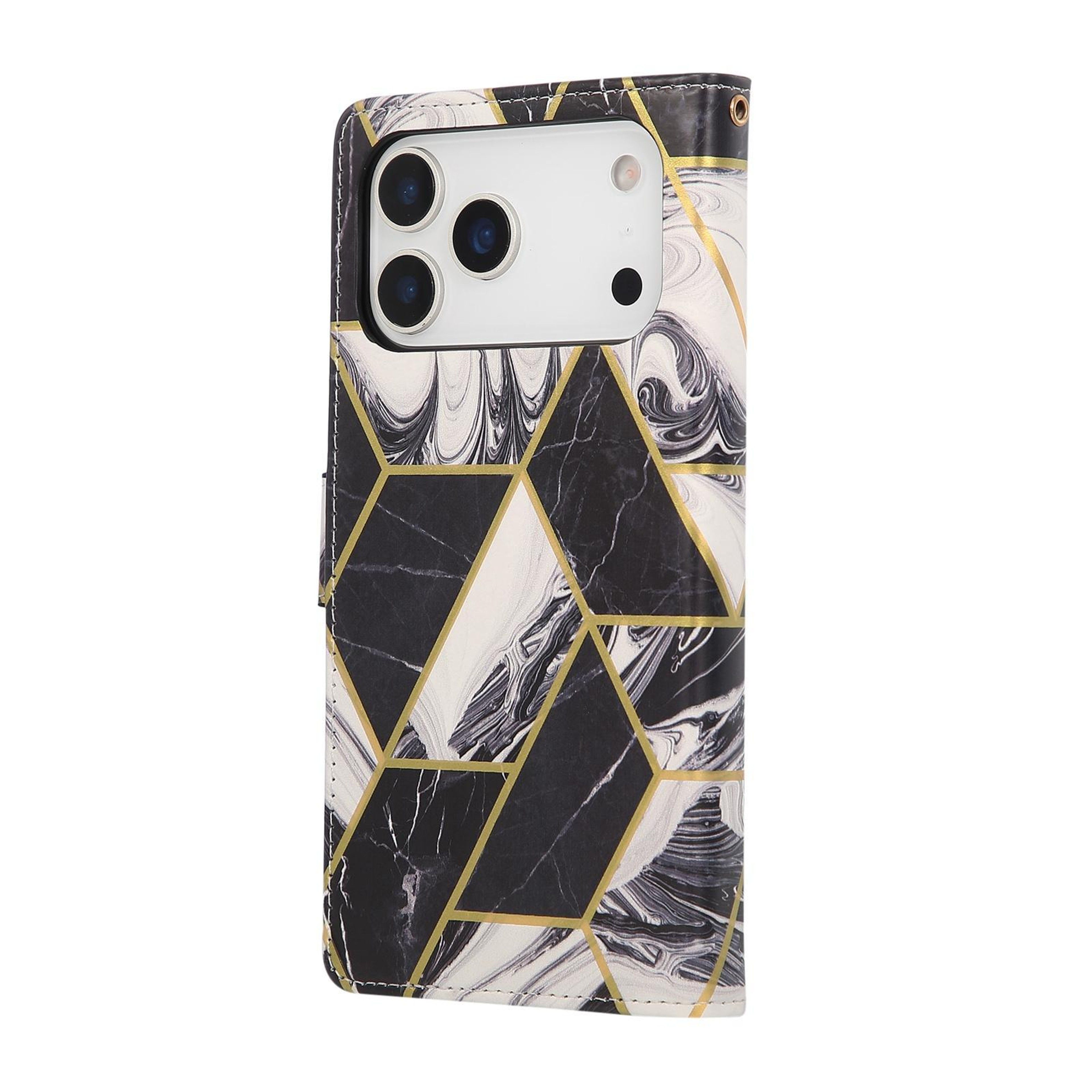 IPhone 18 Pro Max Marble Leather Wallet Case With Card Slots And Stand 1