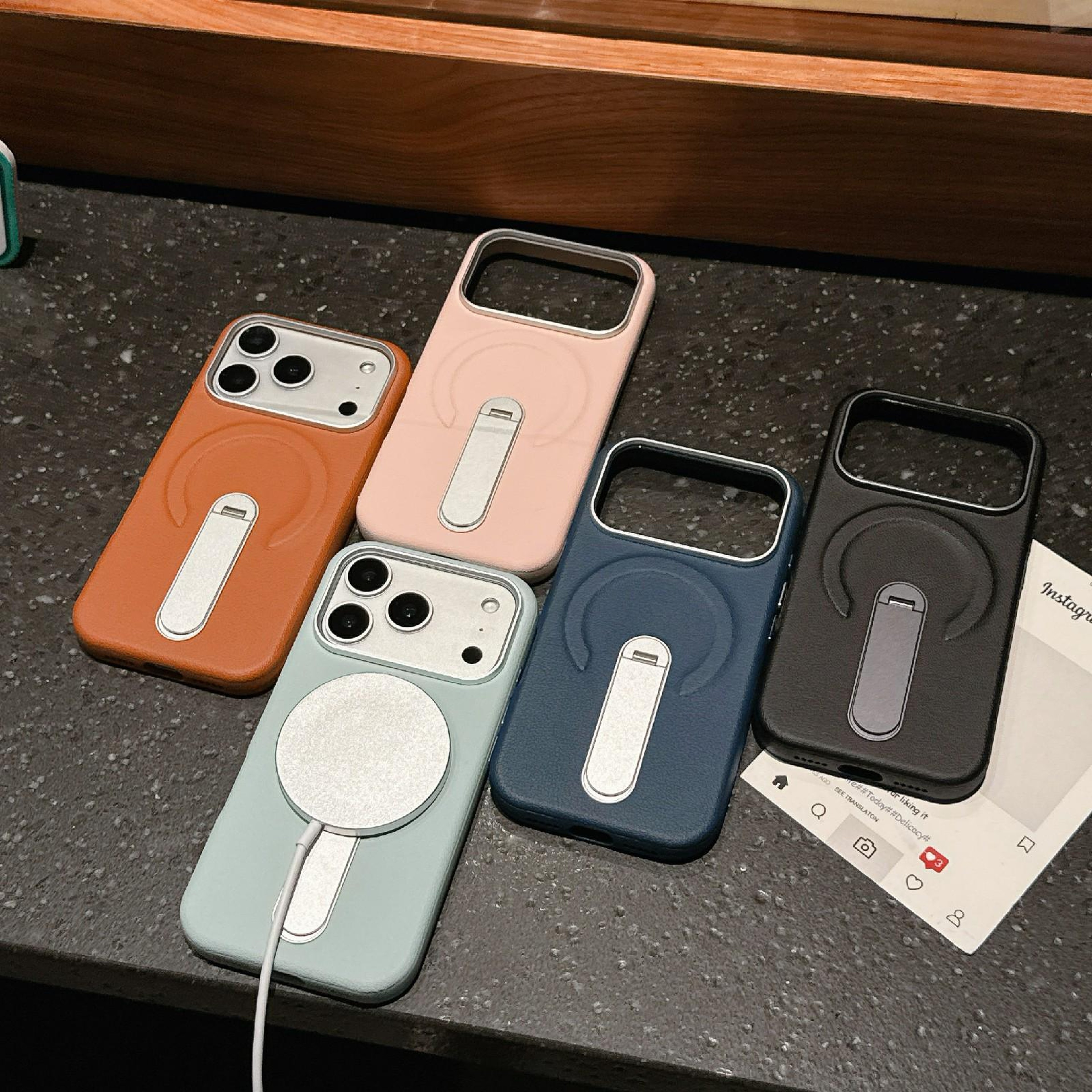 IPhone 18 Pro Max Magnetic Phone Case With Invisible Holder And Shockproof Corners 1