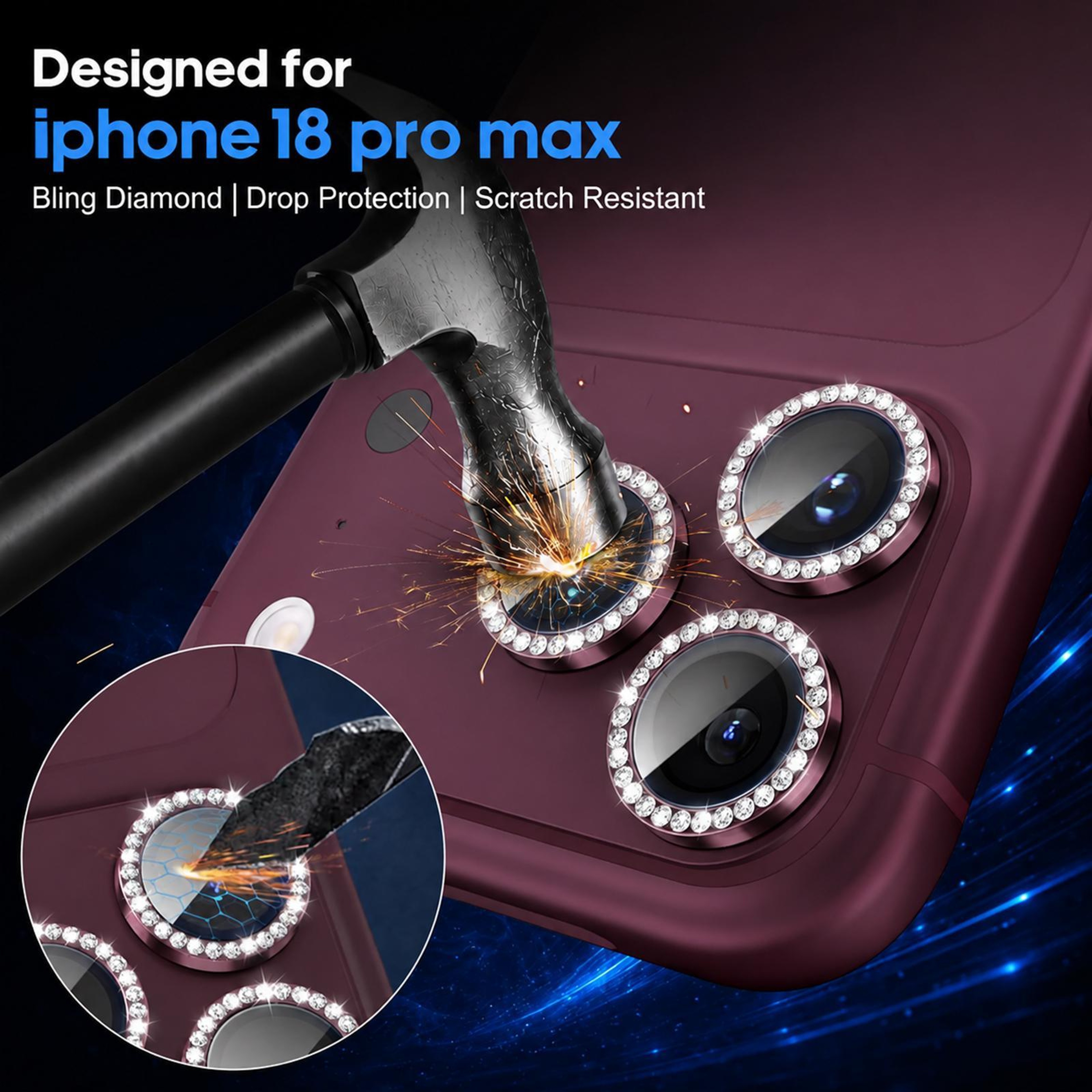 IPhone 18 Pro Max Camera Lens Protector With 9H Tempered Glass And AntiReflective Coating 1