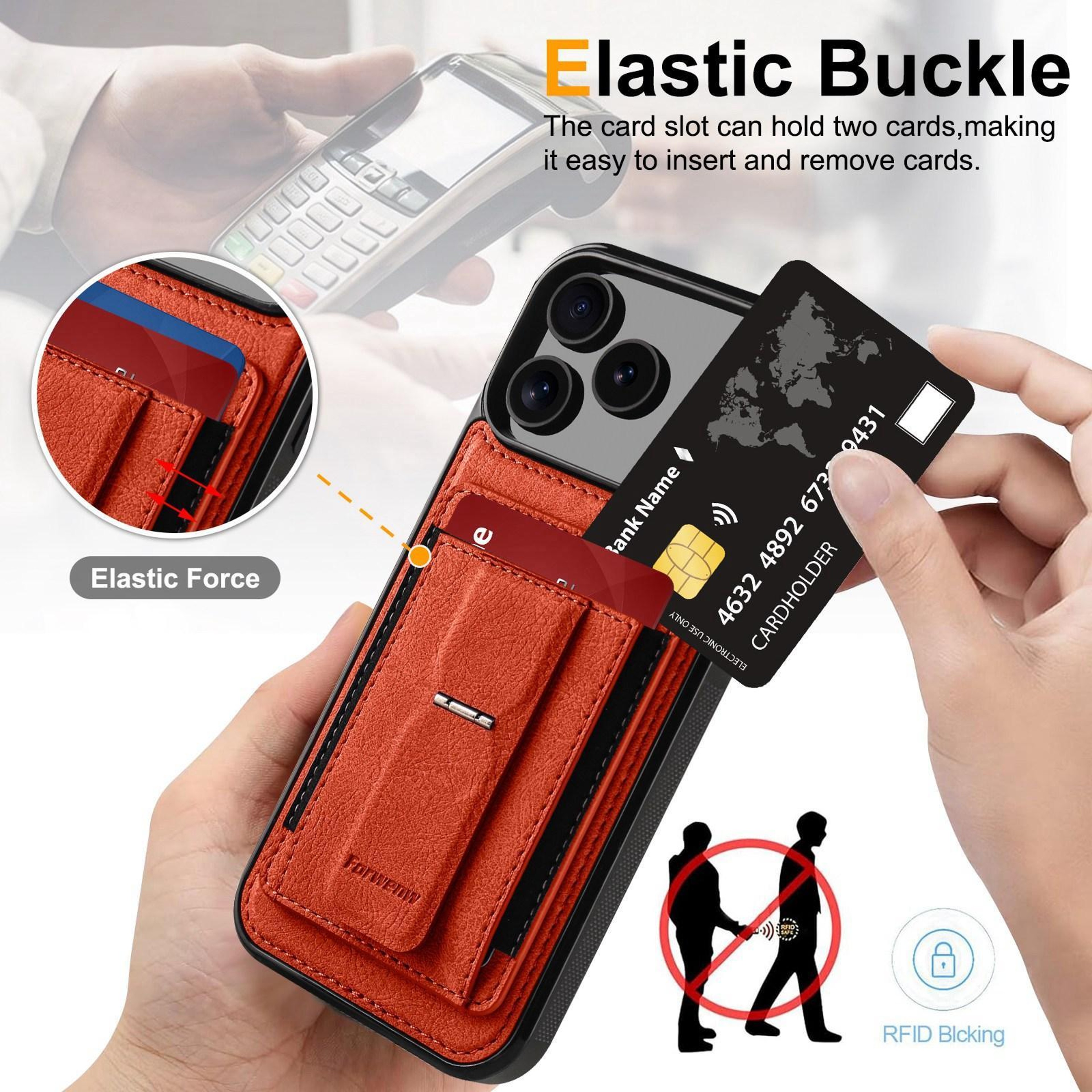 IPhone 18 Pro Wallet Case With Card Holder And Stand PU Leather And TPU 4