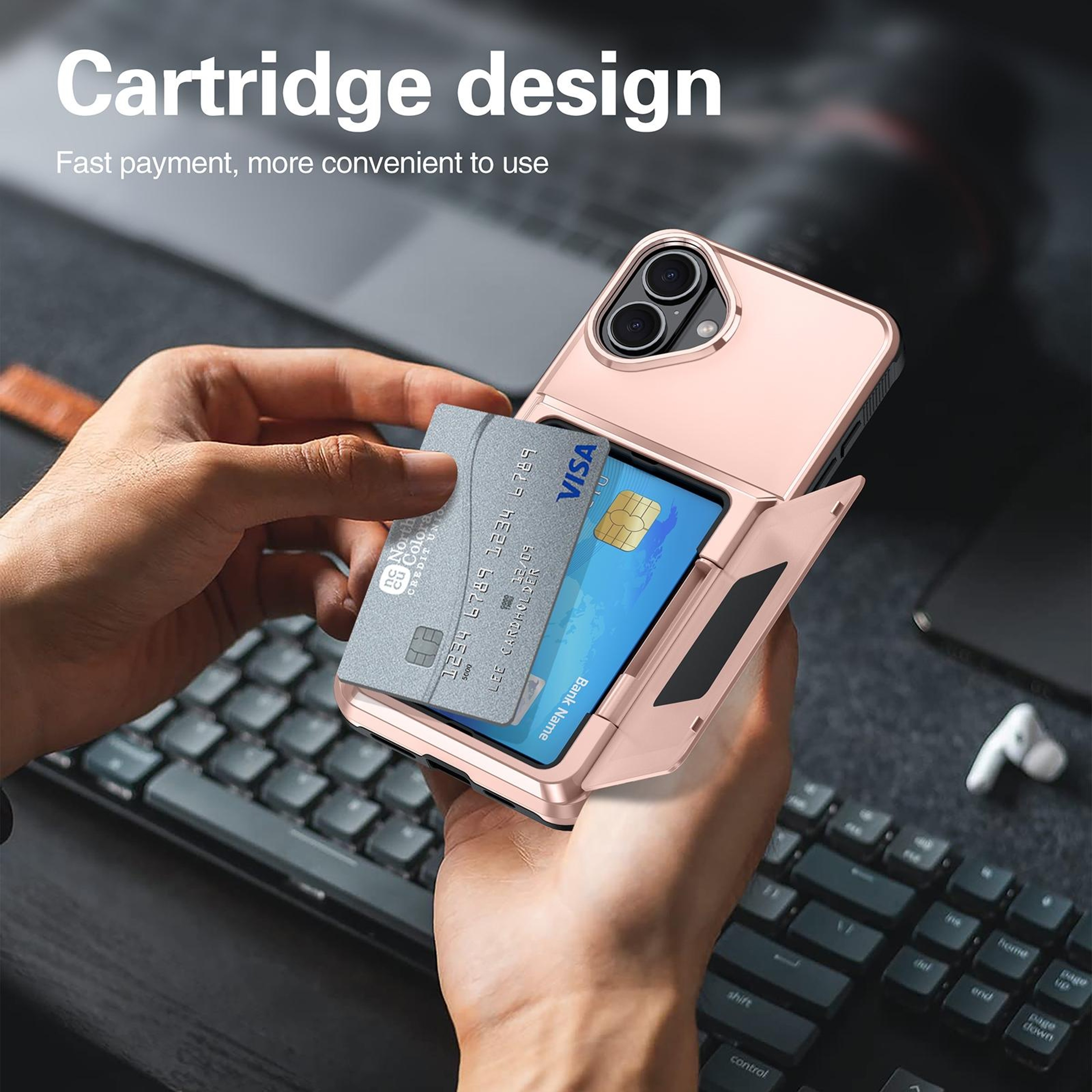IPhone 18 Pro Card Slot Phone Case With Raised Edge Protection 4