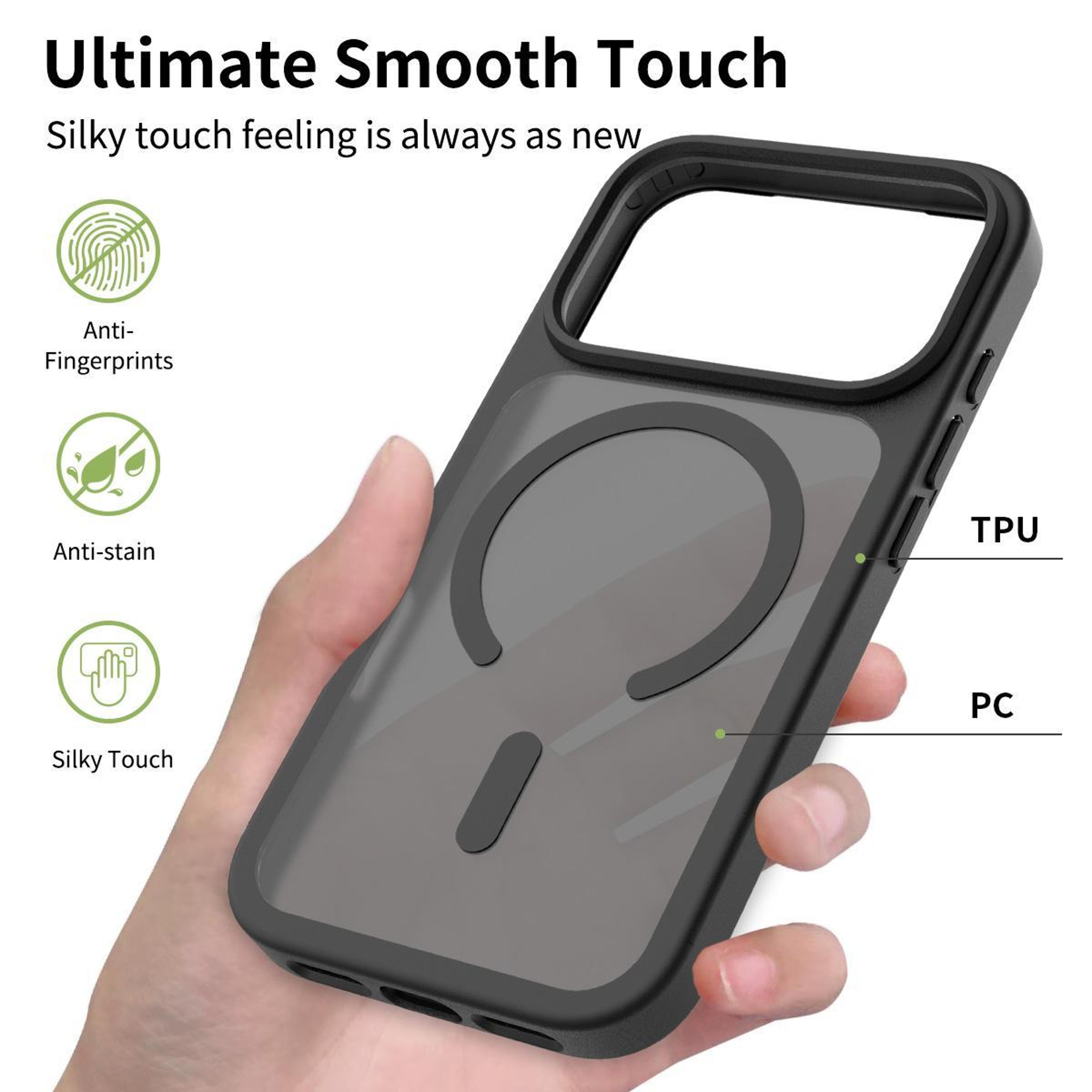 IPhone 18 Pro MagSafe Case With SkinFeel TPU And Hybrid PC Protection 1
