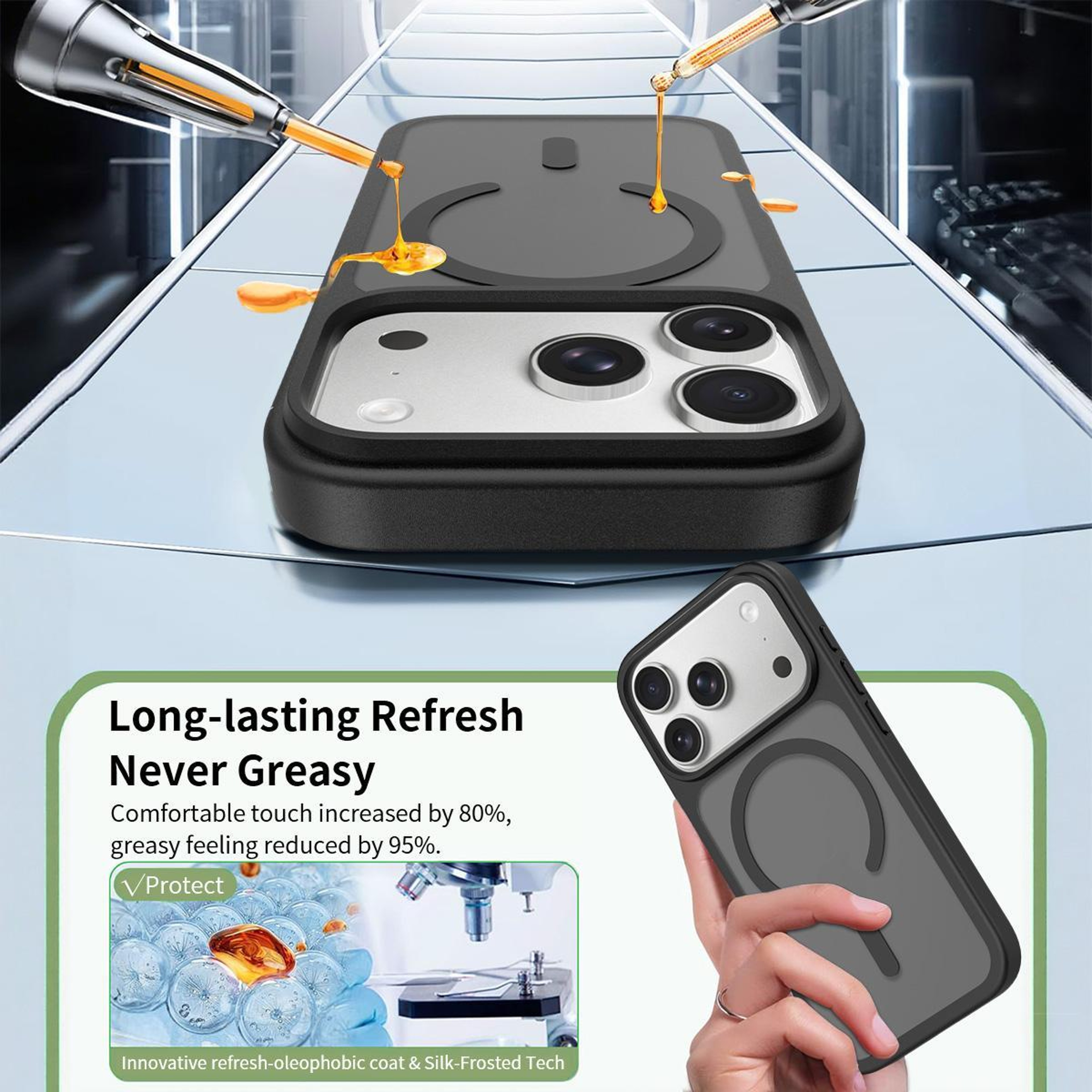 IPhone 18 Pro MagSafe Case With SkinFeel TPU And Hybrid PC Protection 4