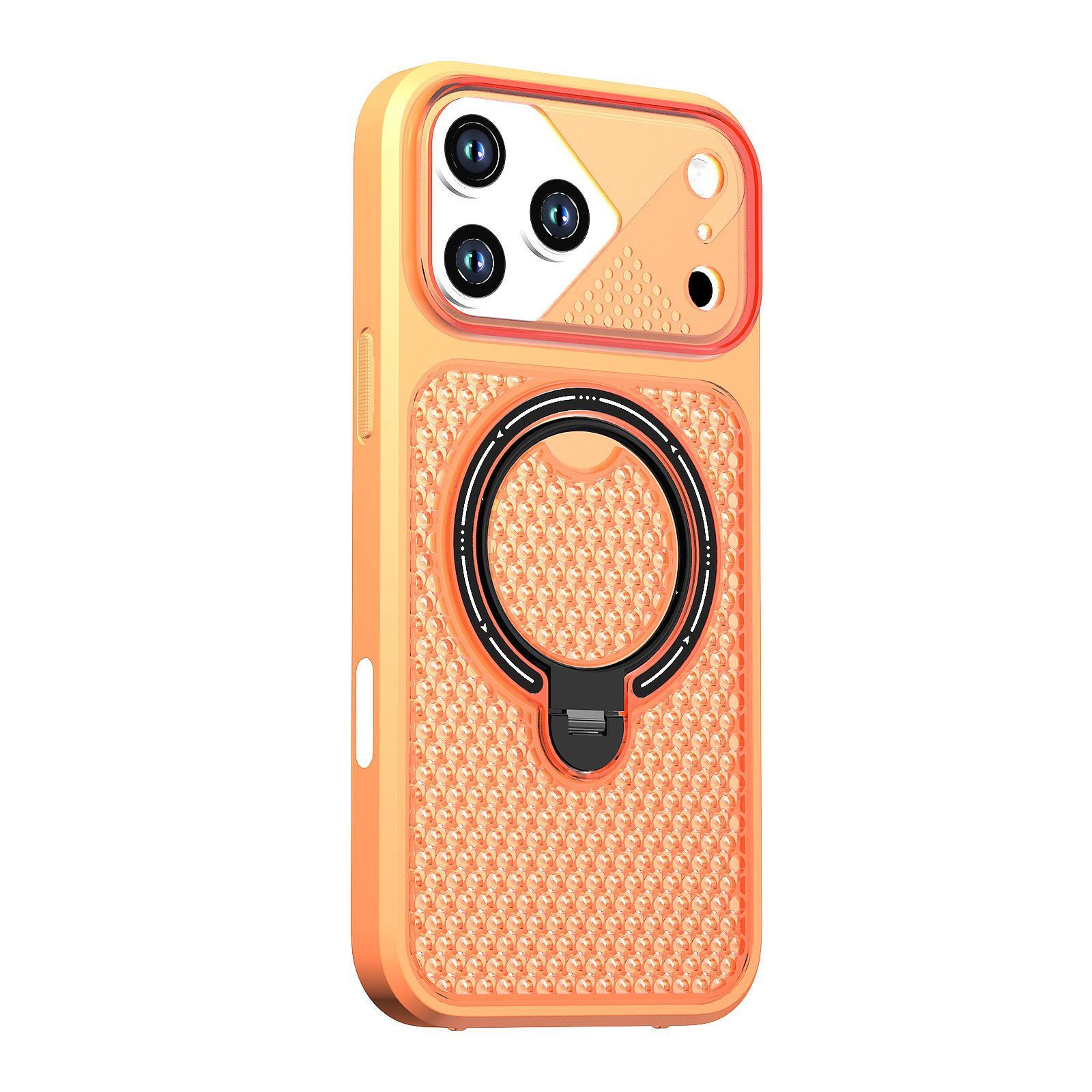 IPhone 18 Pro Magnetic Cooling Case With 360 Rotating Ring Stand 0