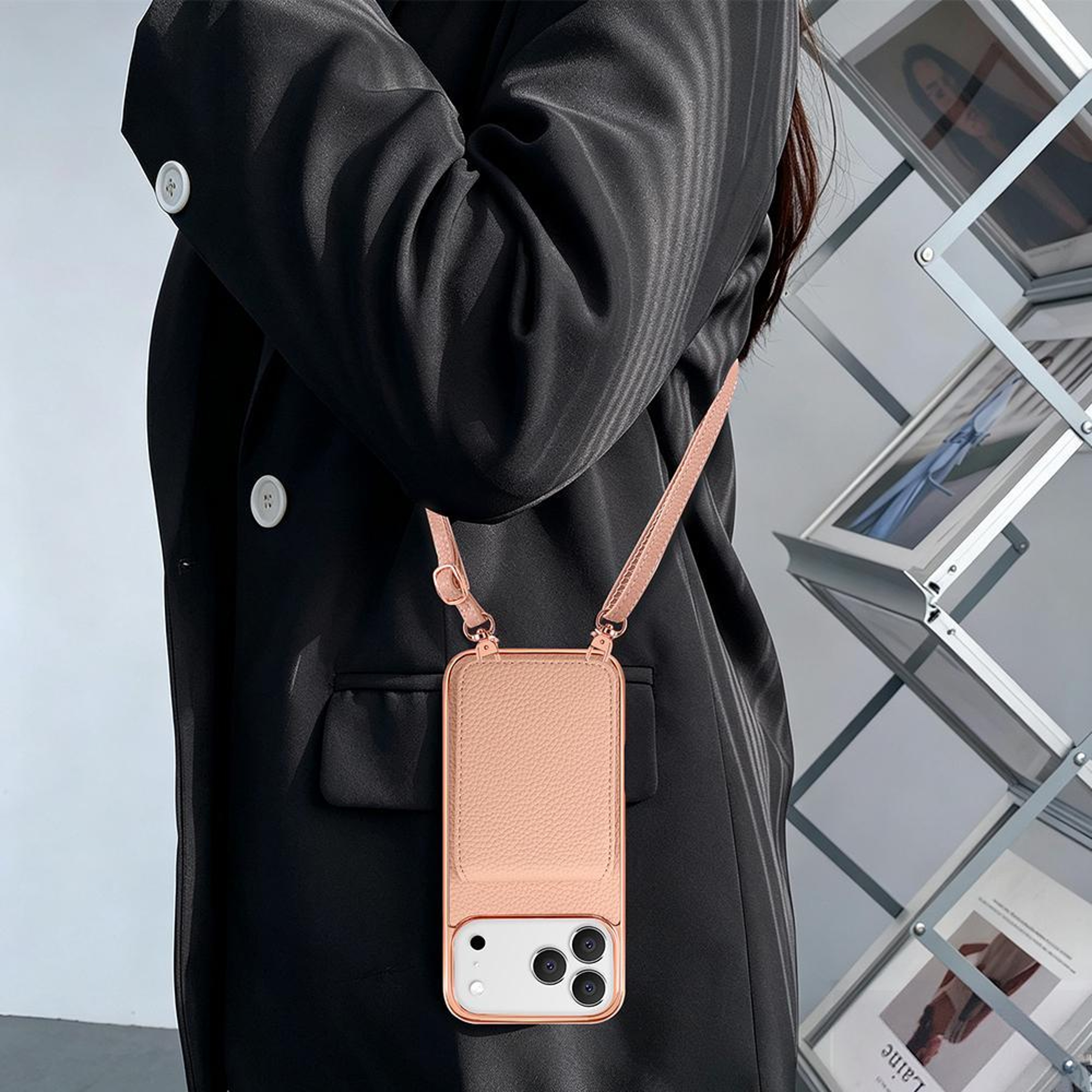 IPhone 18 Pro Wallet Case With Detachable Card Holder And Lanyard 9