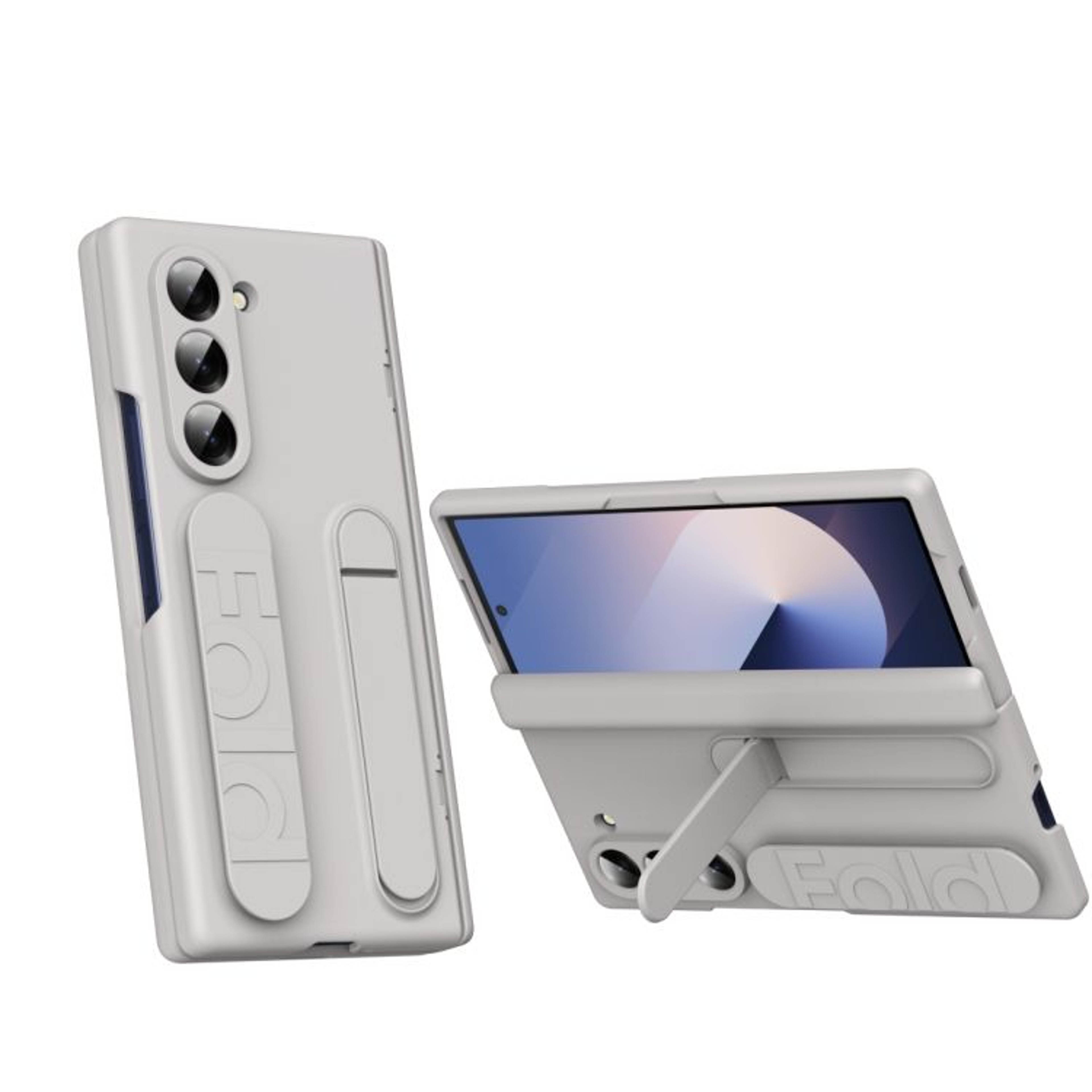 Samsung Galaxy Z Fold5 Shockproof Case With Tempered Glass Back And Integrated Holder 9