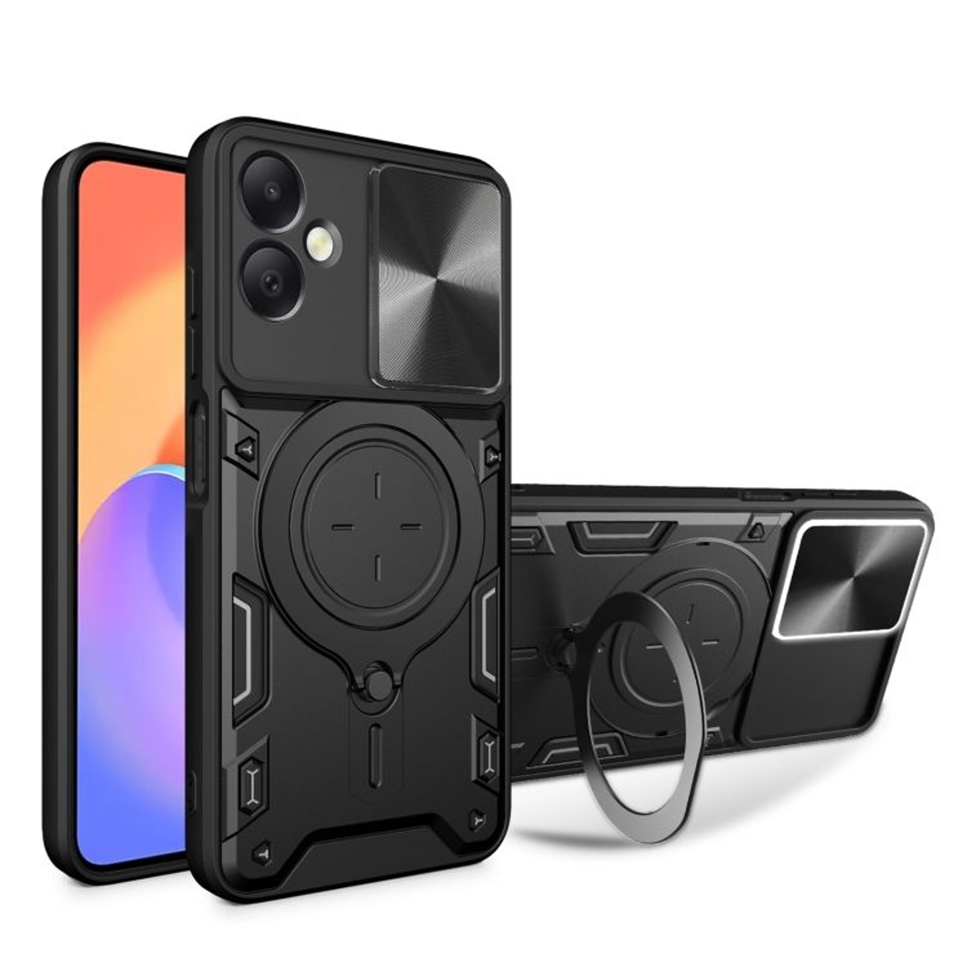 Samsung Galaxy A06 4G Protective Case With Sliding Camera Cover And Magnetic Holder 7