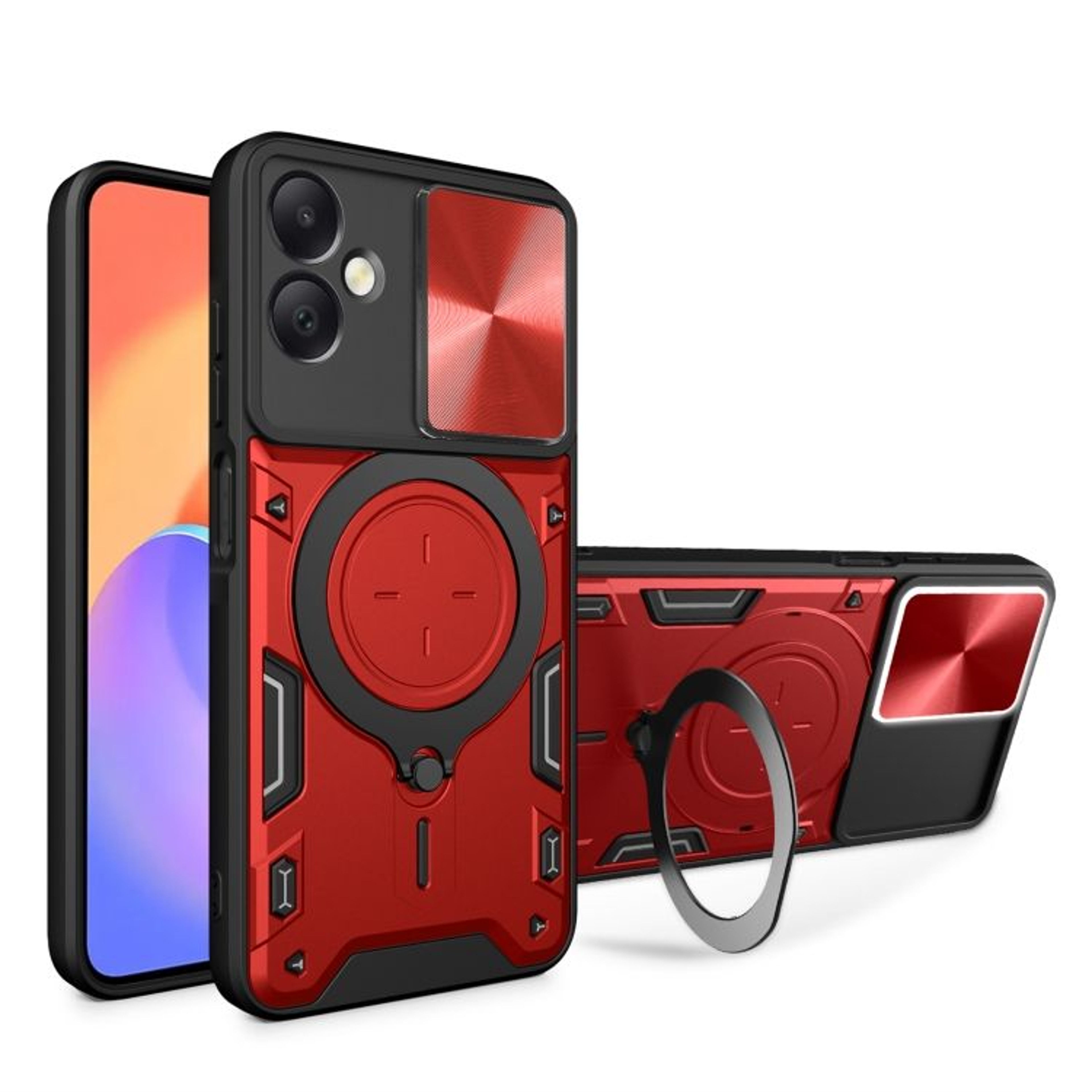 Samsung Galaxy A06 4G Protective Case With Sliding Camera Cover And Magnetic Holder 8