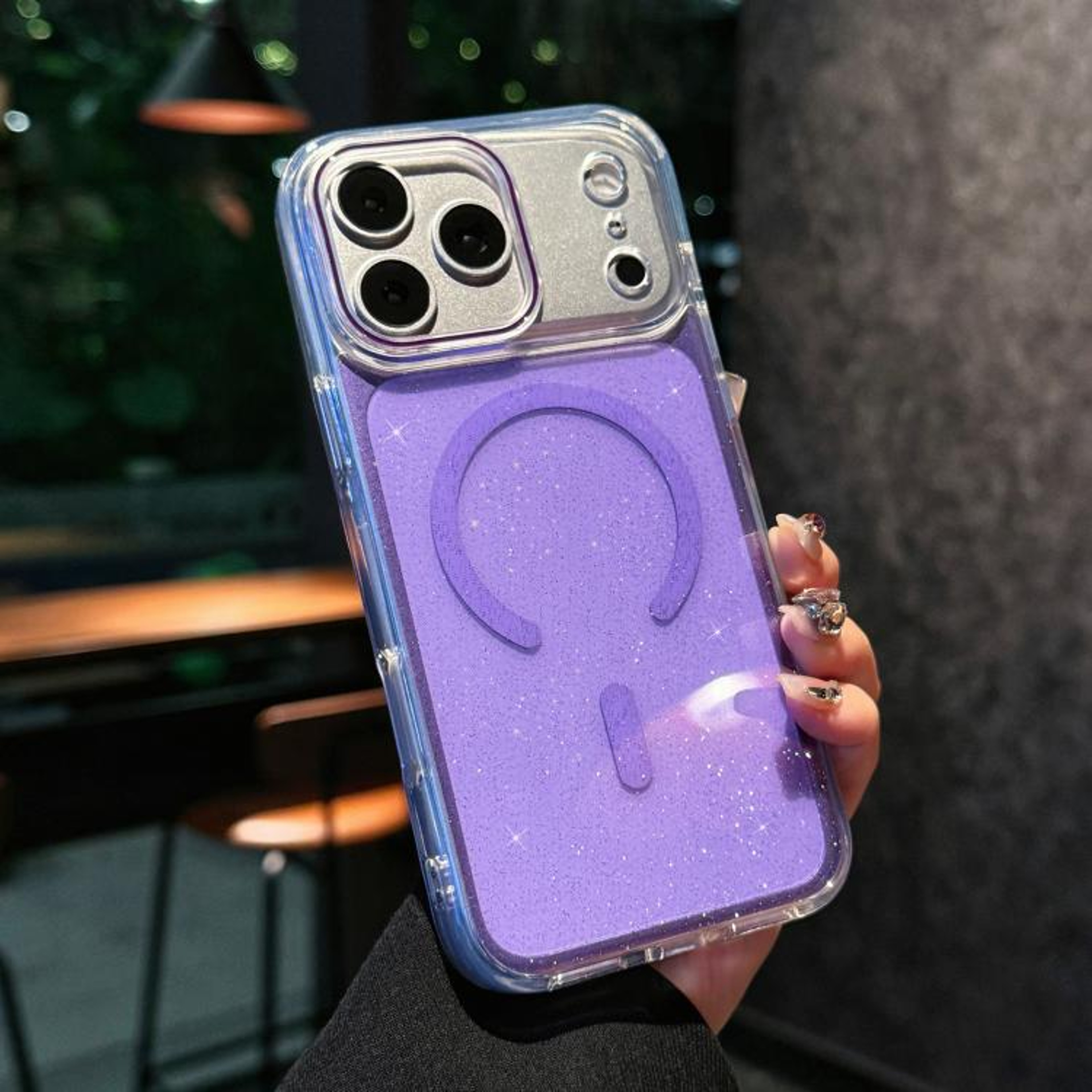 IPhone 17 Pro Max Crystal Shimmer Magnetic Case With Wireless Charging Protection 8