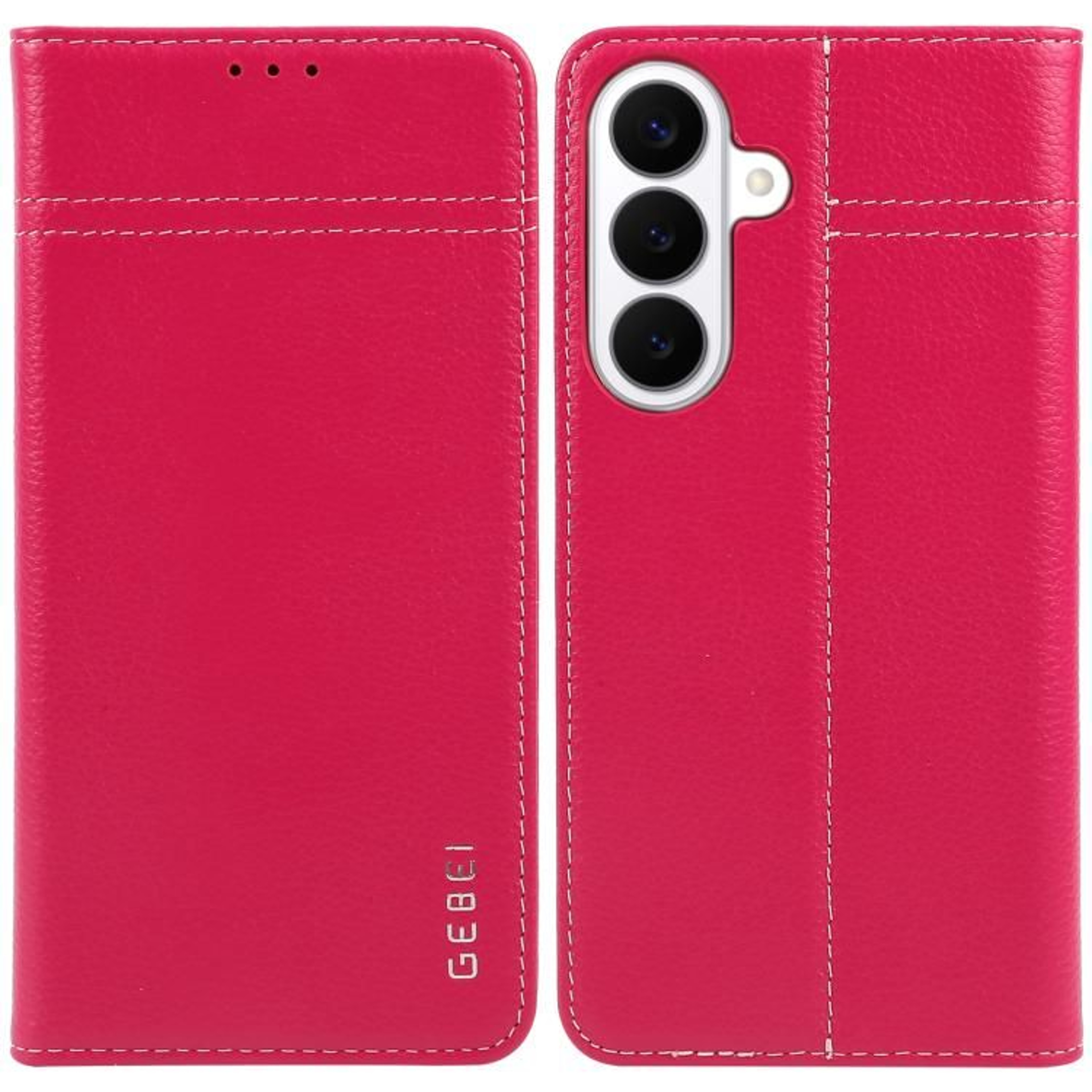 Galaxy S26 Plus 5G Top Grain Leather Flip Case With Stand 7