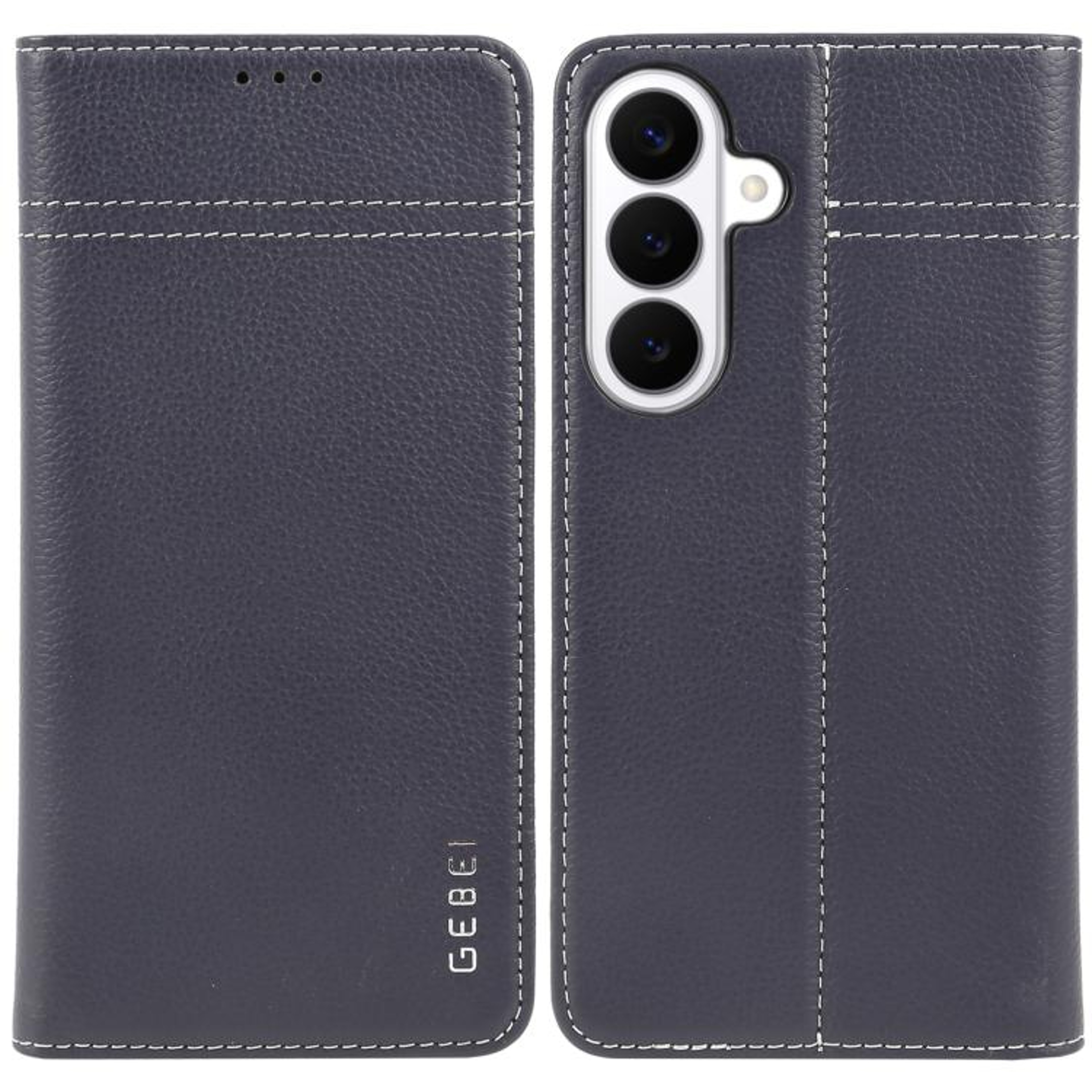 Galaxy S26 Plus 5G Top Grain Leather Flip Case With Stand 8