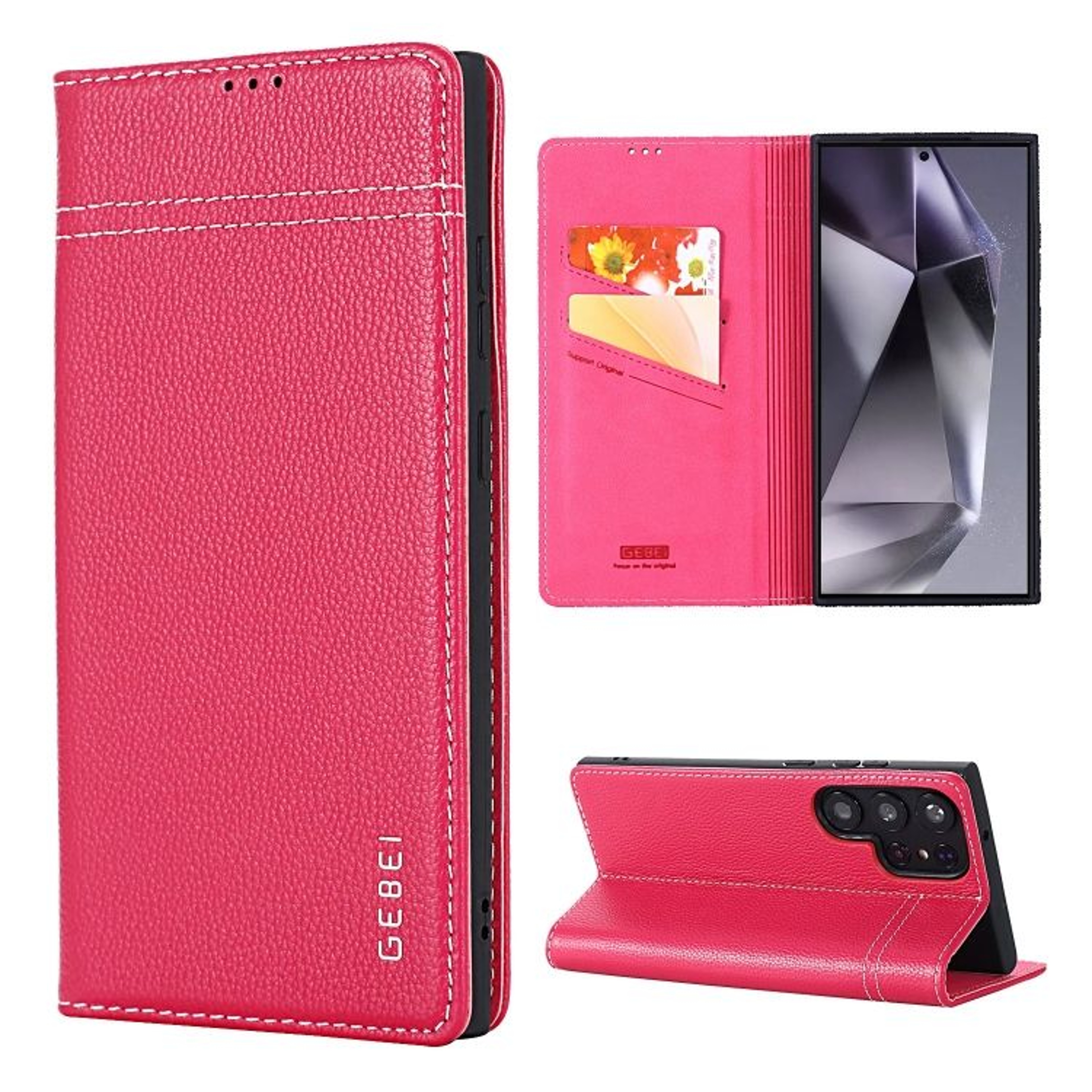 Galaxy S24 Ultra Leather Wallet Case With Card Slots Kickstand And Shock Protection 6