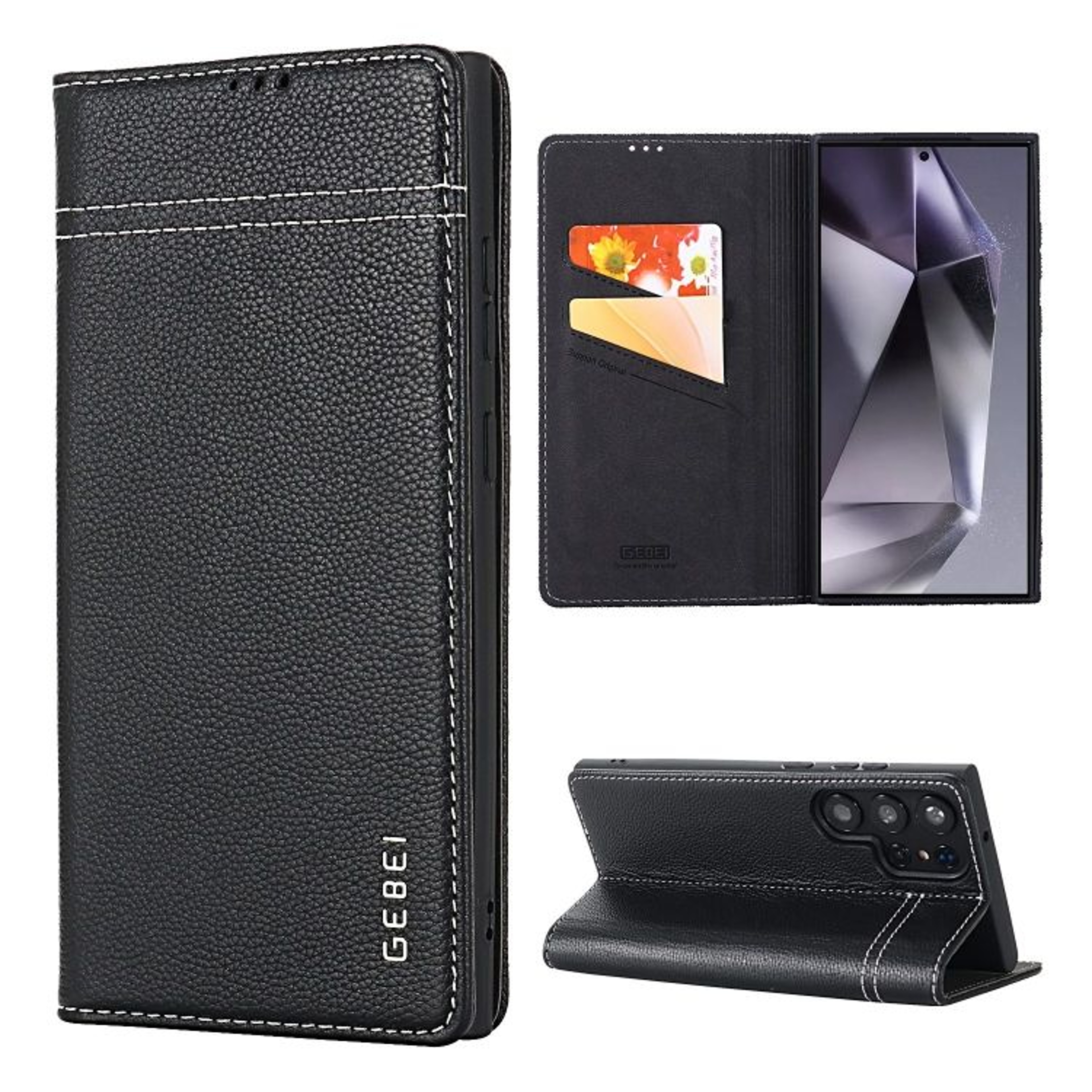 Galaxy S24 Ultra Leather Wallet Case With Card Slots Kickstand And Shock Protection 8