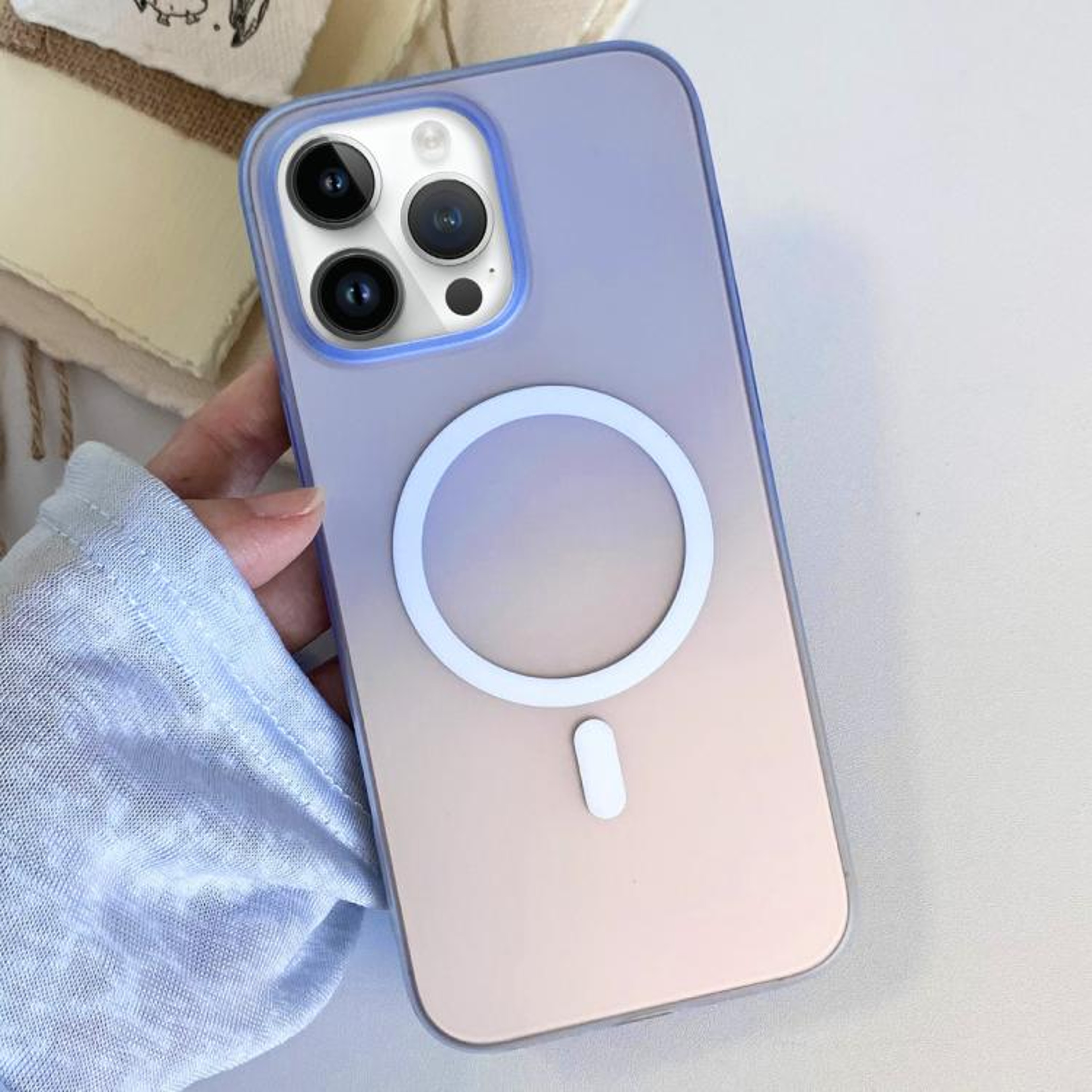 IPhone 13 Pro Max Magnetic Case Frosted Gradient TPU Slim Protective Cover 6
