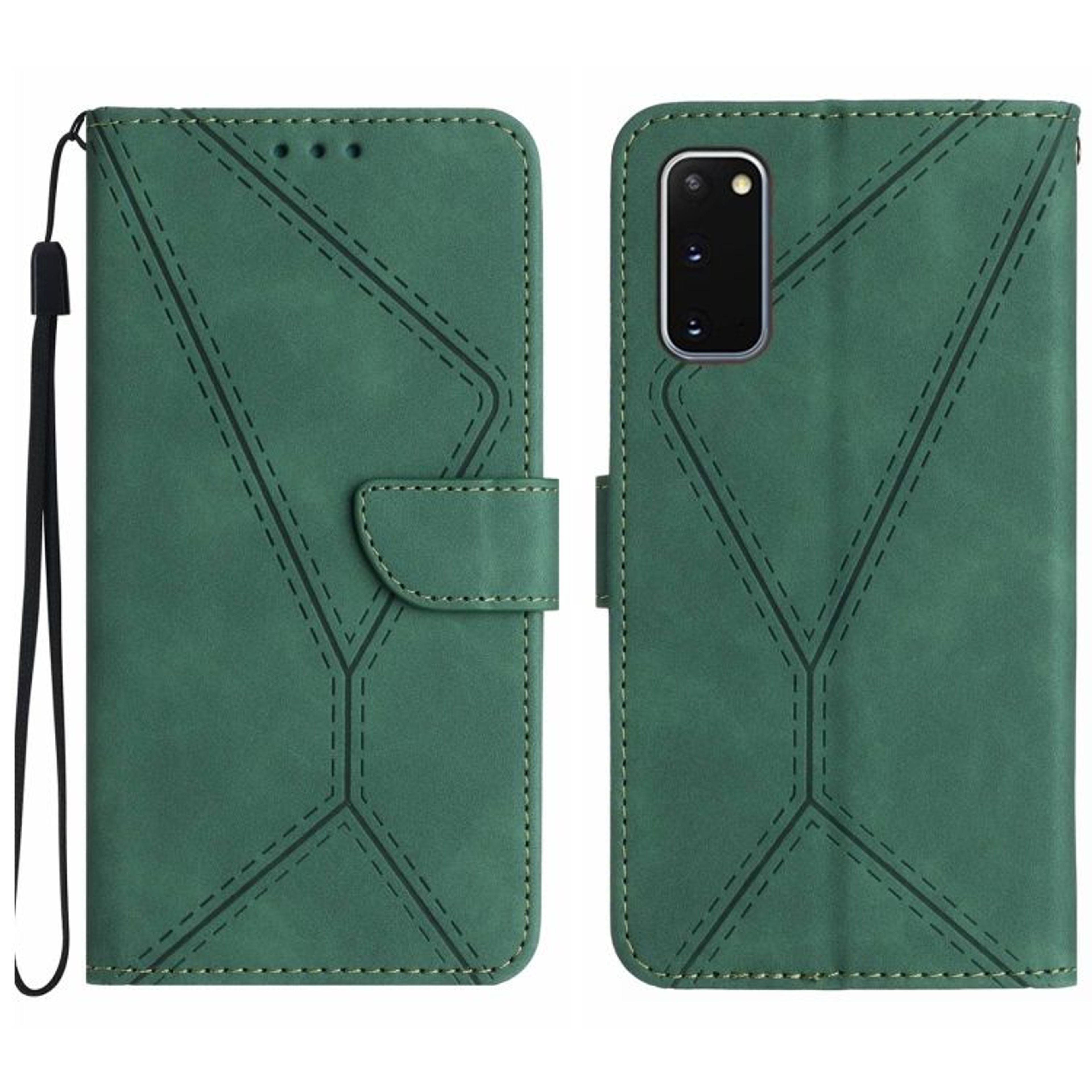 Samsung Galaxy S20 Leather Wallet Case With Card Holder Kickstand And Wrist Strap 9