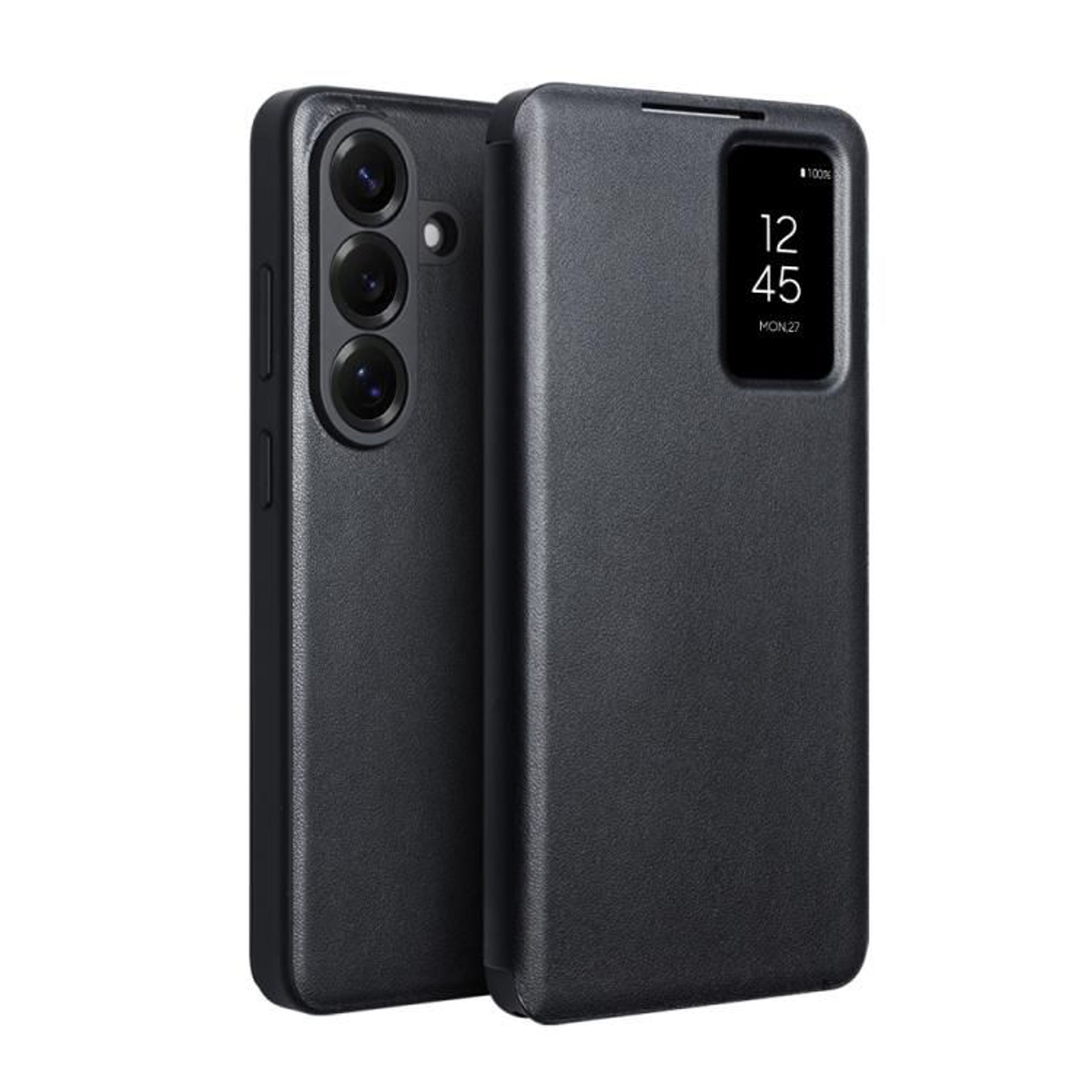 Galaxy S26 5G Genuine Leather Magnetic Case With Smart Sleep Wake Protection 5