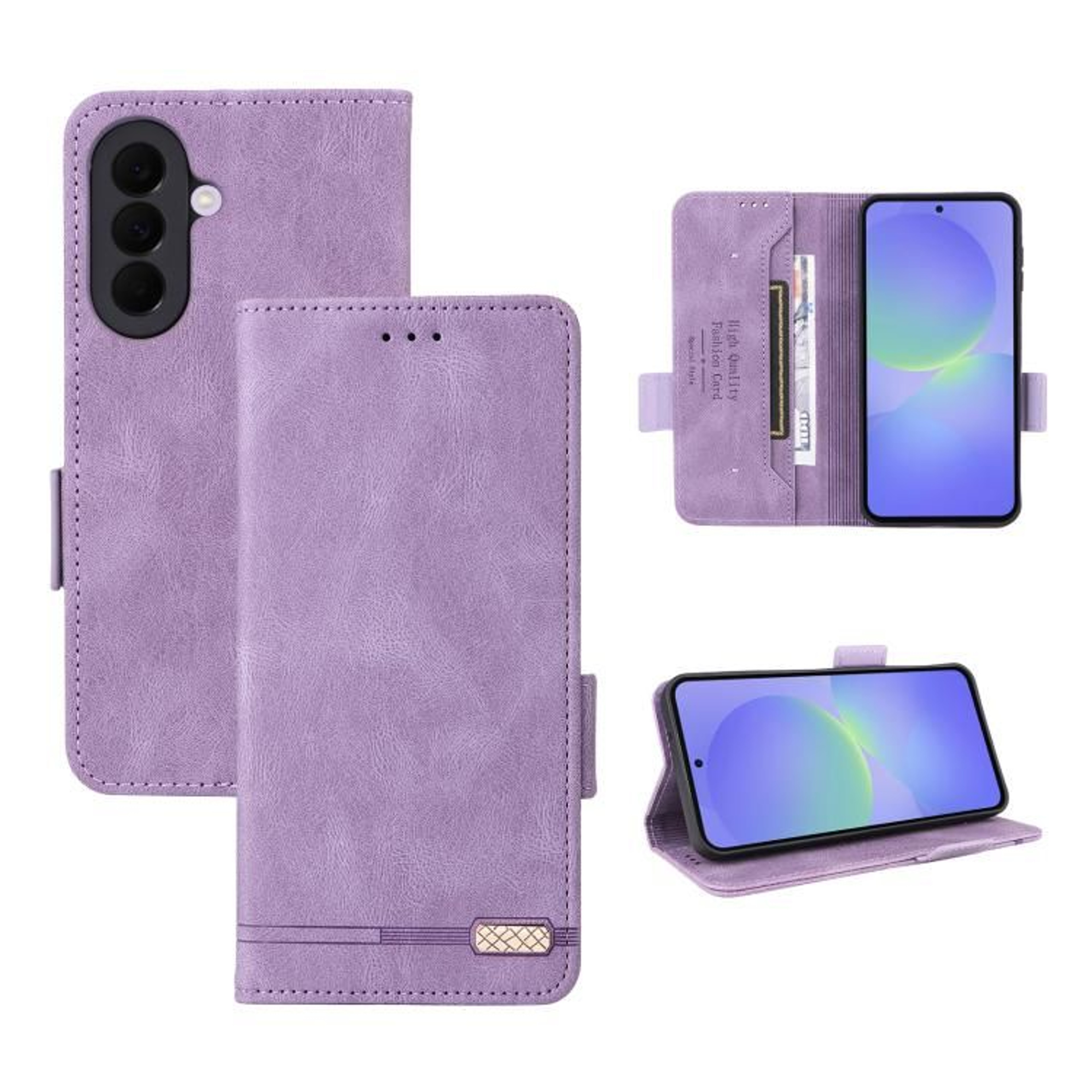 Galaxy A37 5G Leather Wallet Case With Magnetic Clasp Stand And Card Holder 10