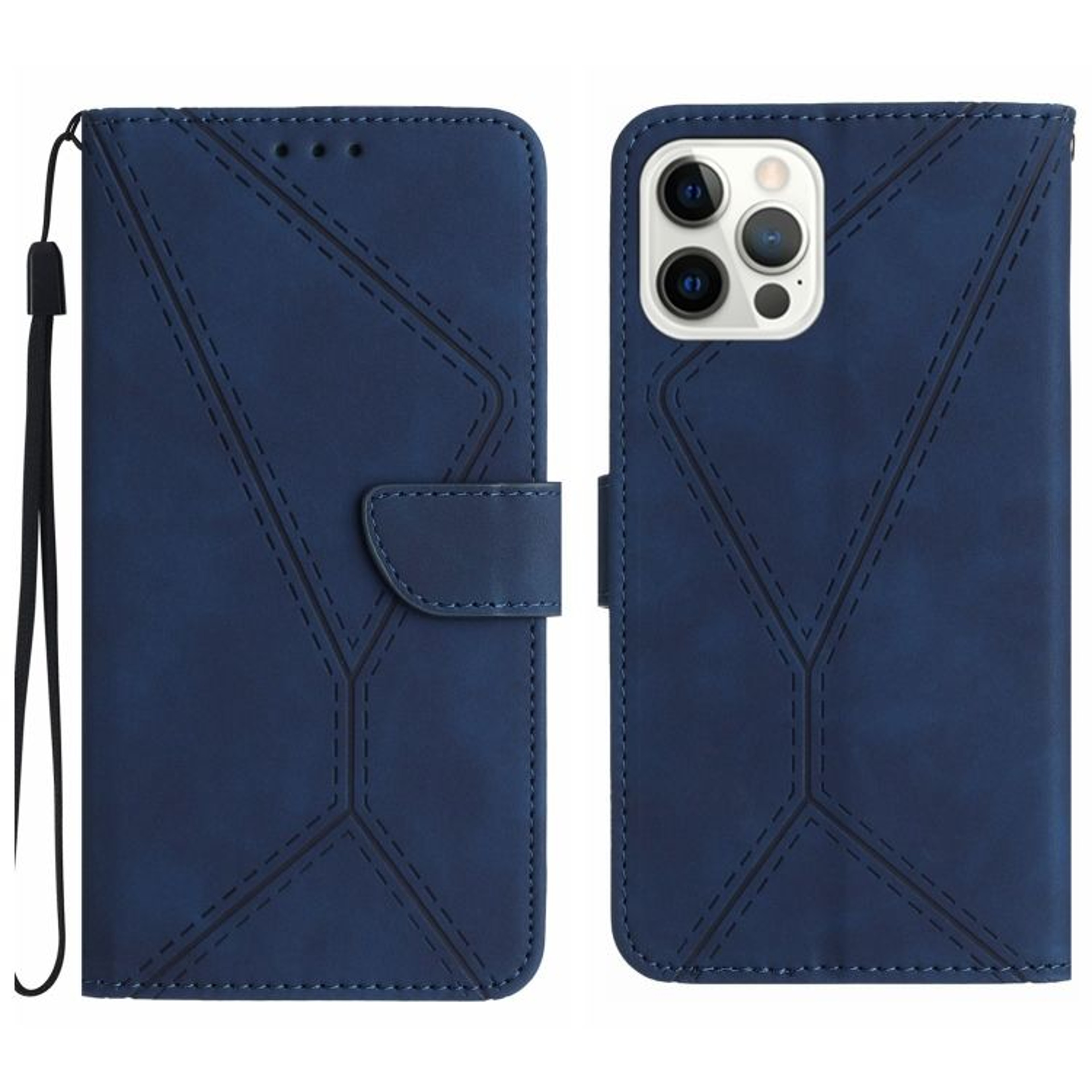IPhone 16 Pro Leather Wallet Case With Card Holder Kickstand And Wrist Strap 11