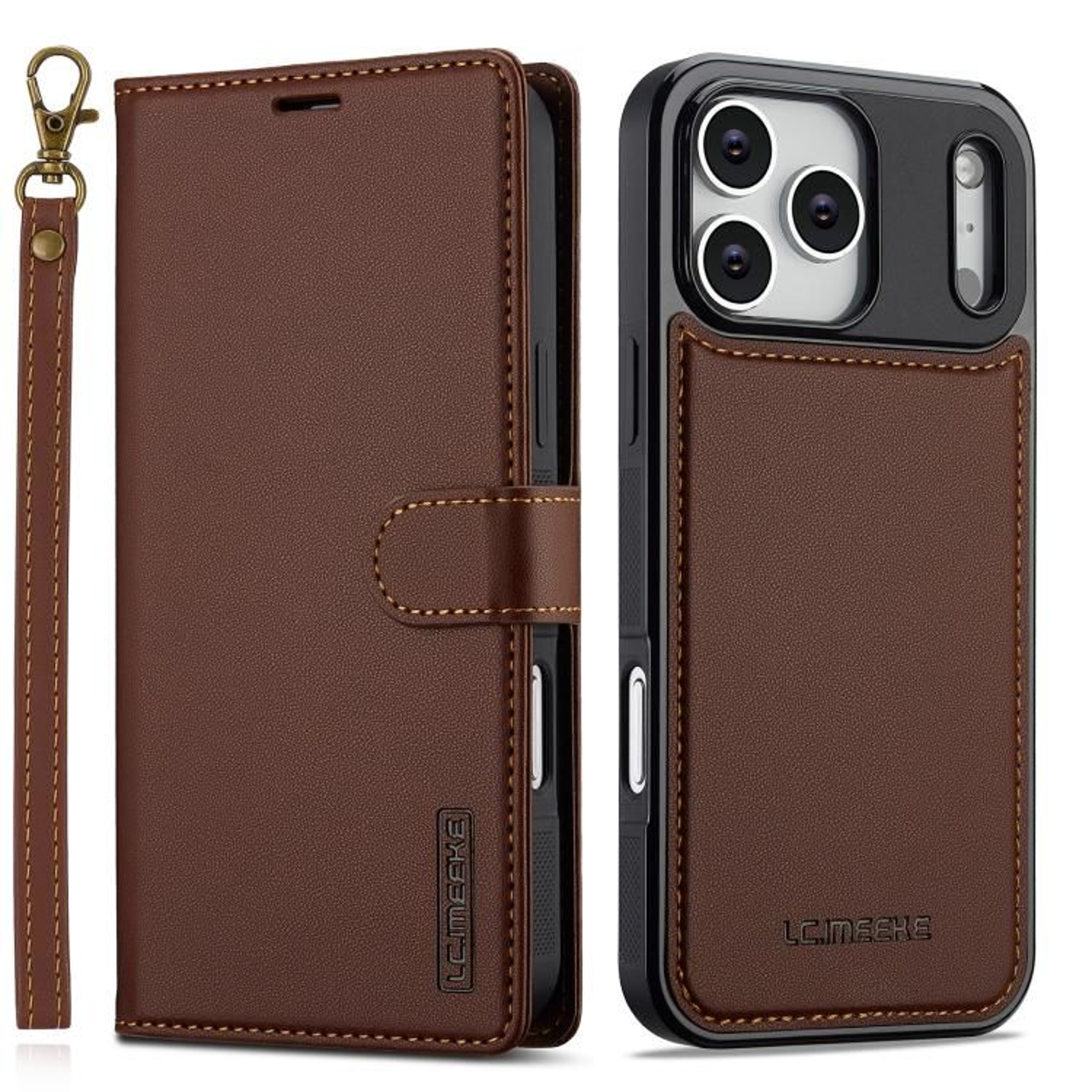 IPhone 17 Pro Max MagSafe Wallet Case With Detachable Cover And Strap 9