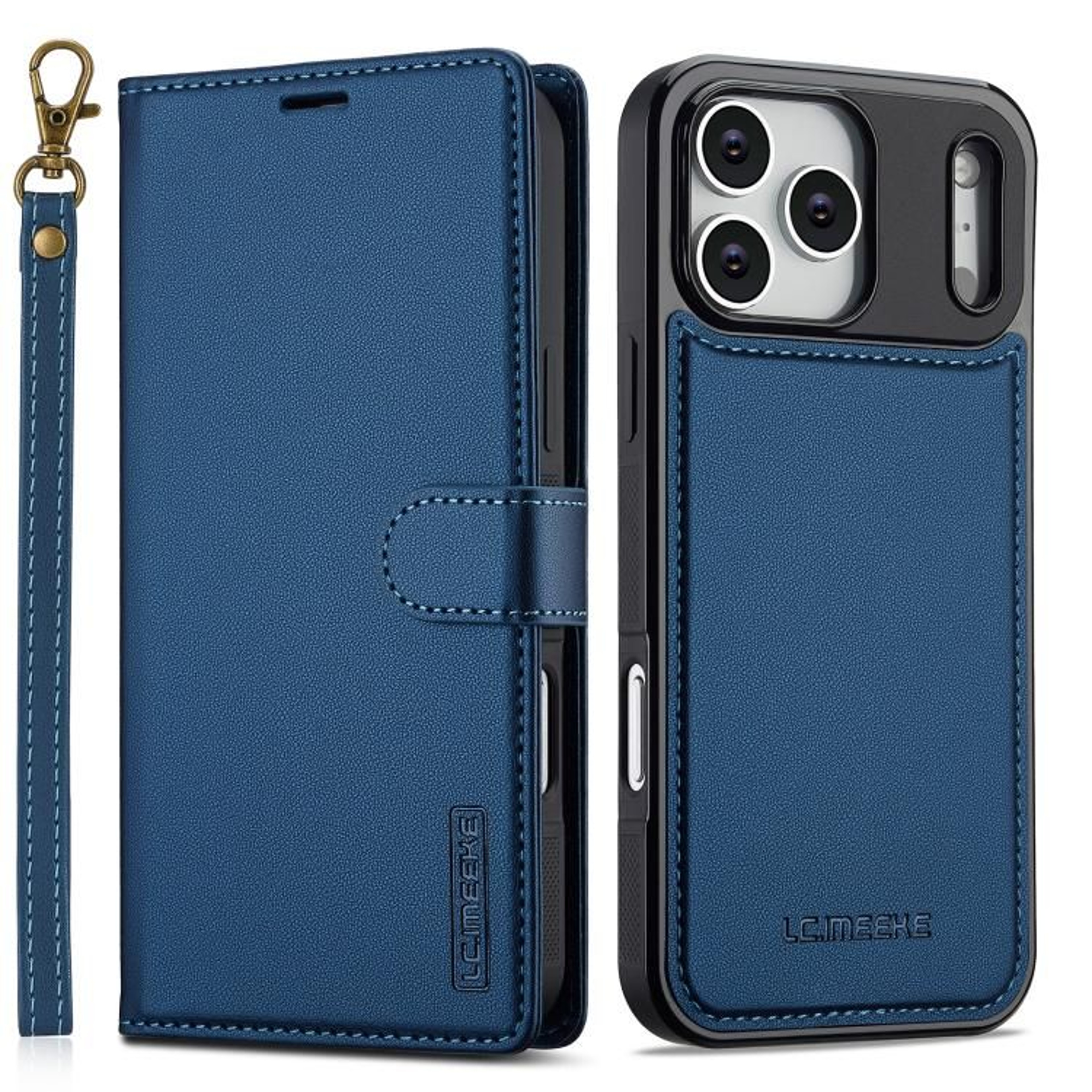IPhone 17 Pro Max MagSafe Wallet Case With Detachable Cover And Strap 10
